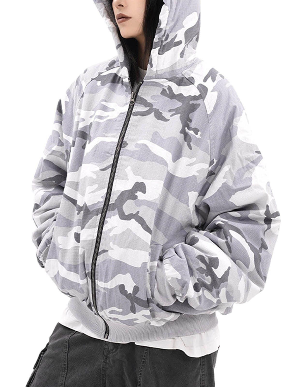 Other Camouflage Fleece Hooded Jacket Size US L / EU 52-54 / 3 - 3 Thumbnail