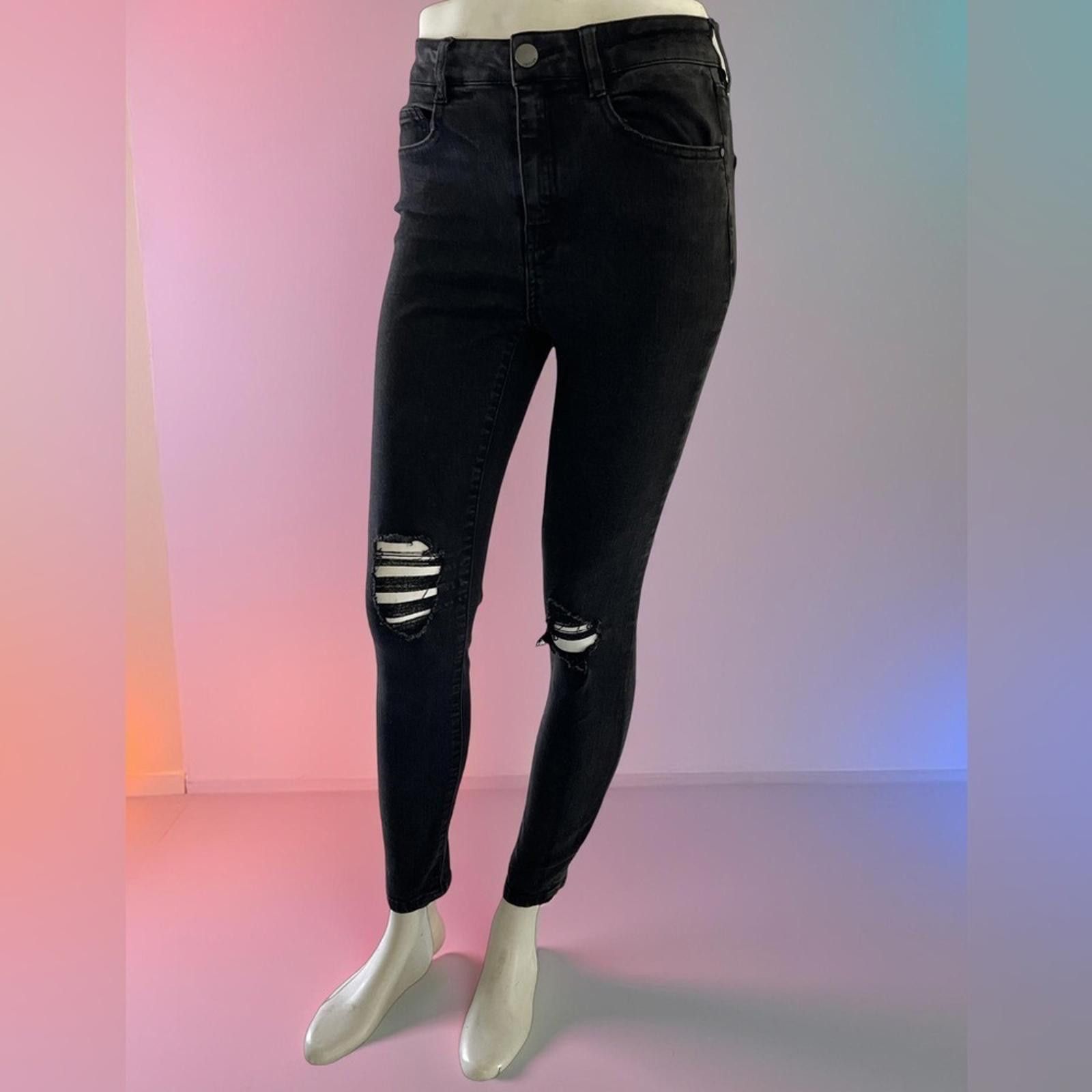 Other Refuge size 2 Women's Black Distressed Skinny Jeans Size 26" / US 2 / IT 38 - 1 Thumbnail