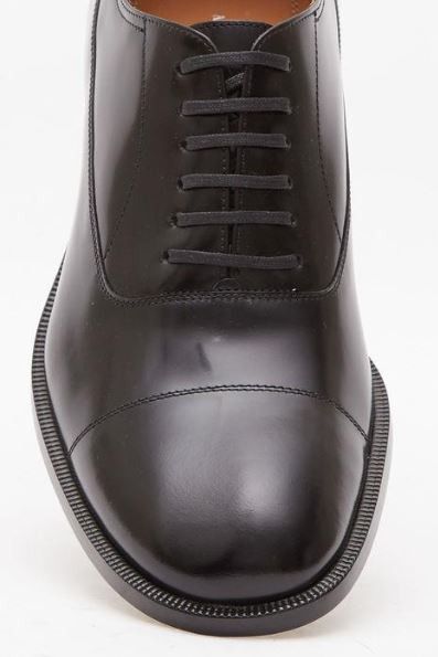 Maison Margiela o1w1db11225 Waxed Leather Oxford Shoes in Black Size US 11 / EU 44 - 2 Thumbnail