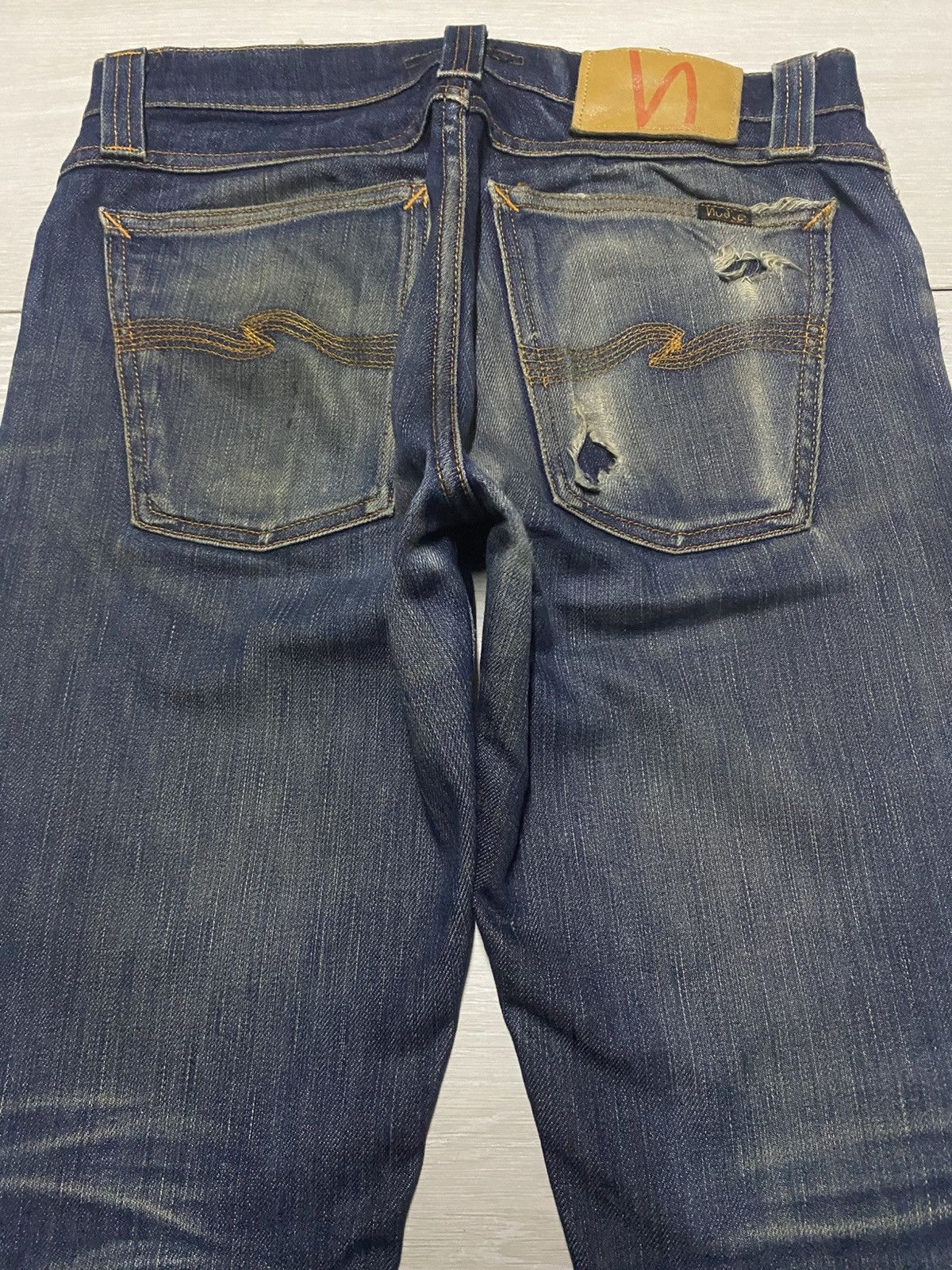 Nudie Jeans Nudie Nj 1495 Mud Wash Distresses Slim Fit Jeans Size US 29 - 4 Thumbnail