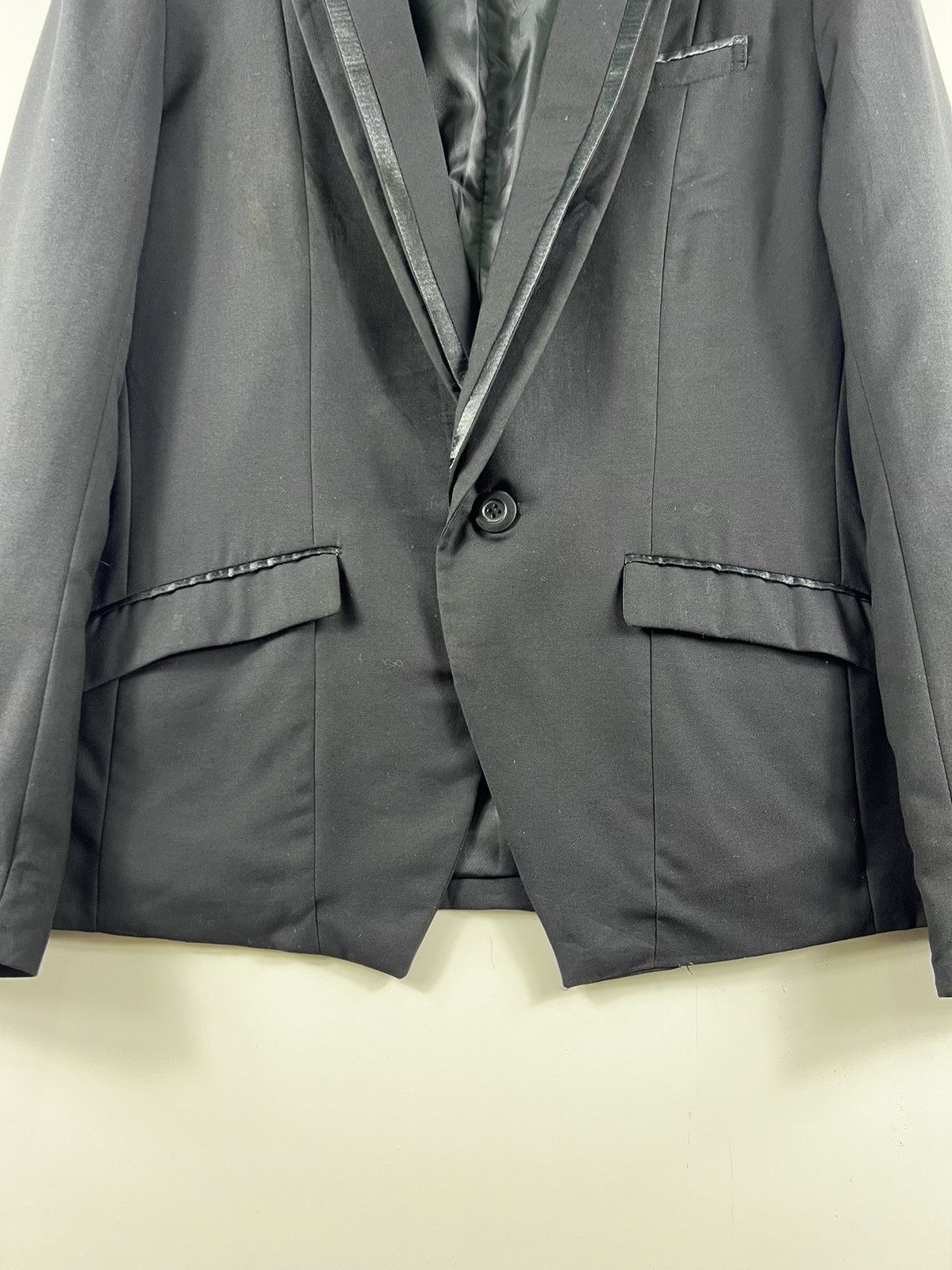 Hysteric Glamour × Japanese Brand × semanticdesign 🔥 SEMANTIC DESIGN JAPAN 2 LAYER COLLAR SLIM BLAZER JACKET Size US XS / EU 42 / 0 - 4 Thumbnail
