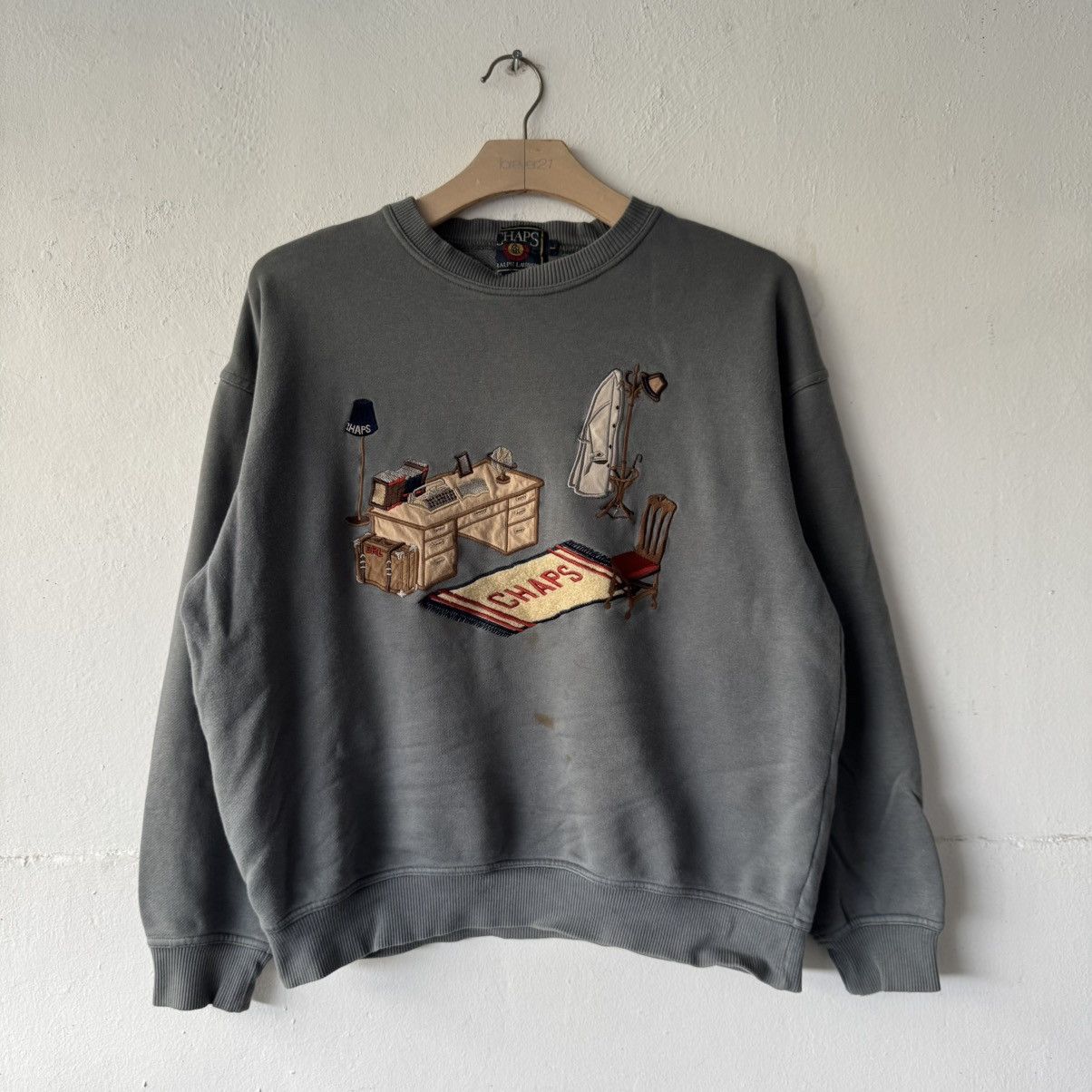 Vintage chaps ralph lauren embroidery sweatshirt