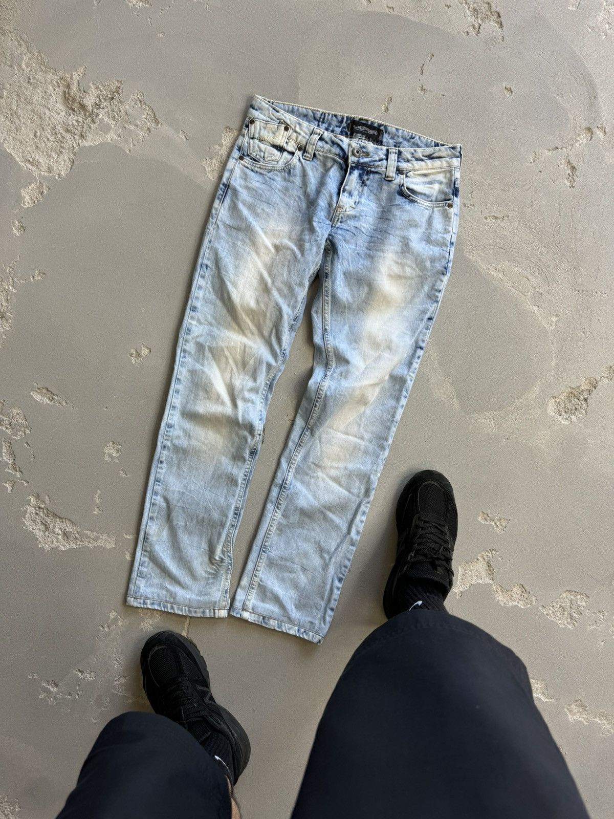 Ed Hardy VINTAGE Y2K BAGGY FADED BLUE ED HARDY DENIM JEANS Size US 30 / EU 46 - 2 Thumbnail
