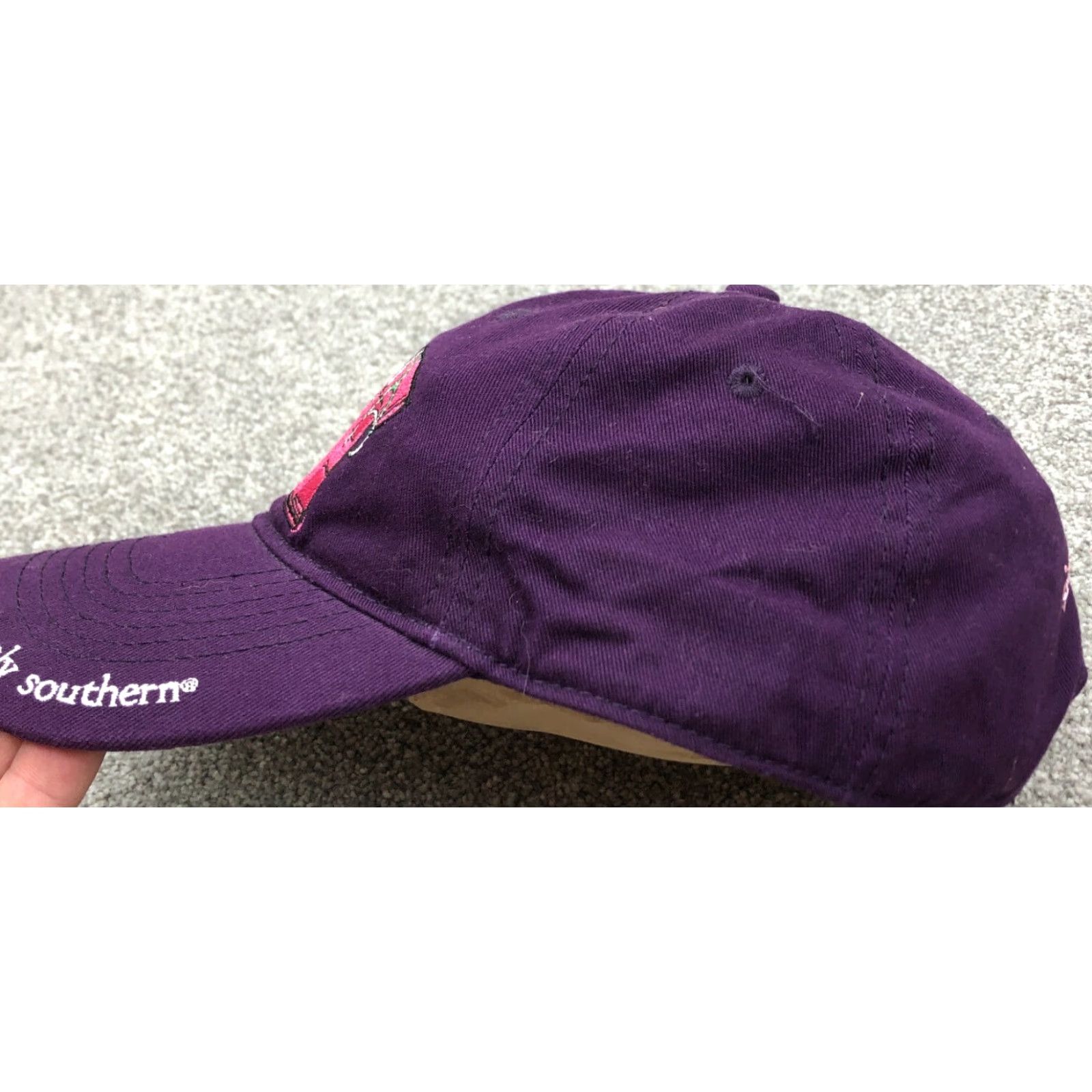 Alife Simply Southern Hat Cap Strap Back Purple Twill Nurse Ladies Womens Adjustable 100% Cotton Twill Embroidered Baseball Cap Size ONE SIZE - 4 Thumbnail