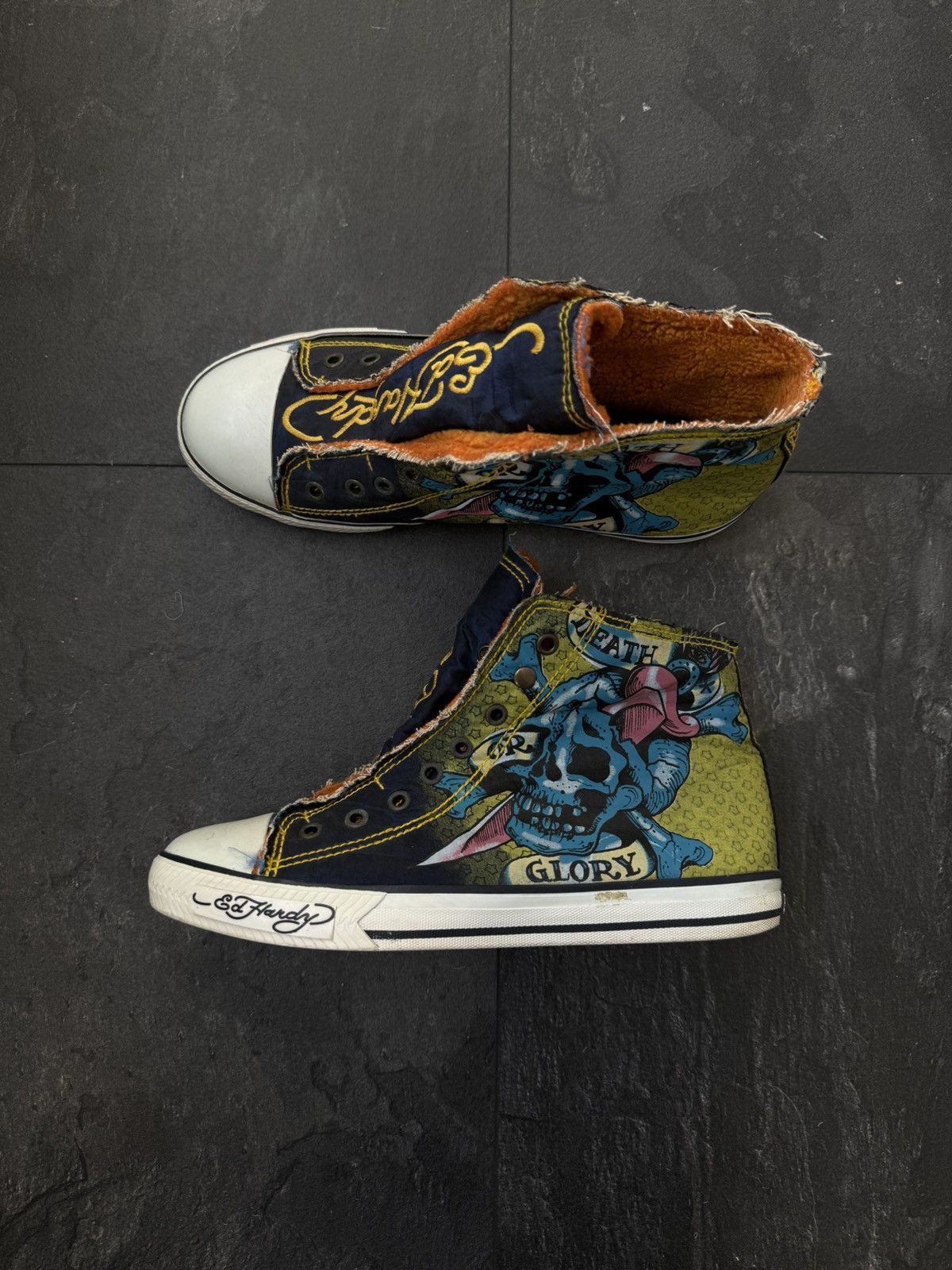 Ed Hardy × Japanese Brand × Vintage Mens Vintage Ed Hardy sneakers shoes skull dragon y2k rare Size US 8 / IT 38 - 7 Thumbnail