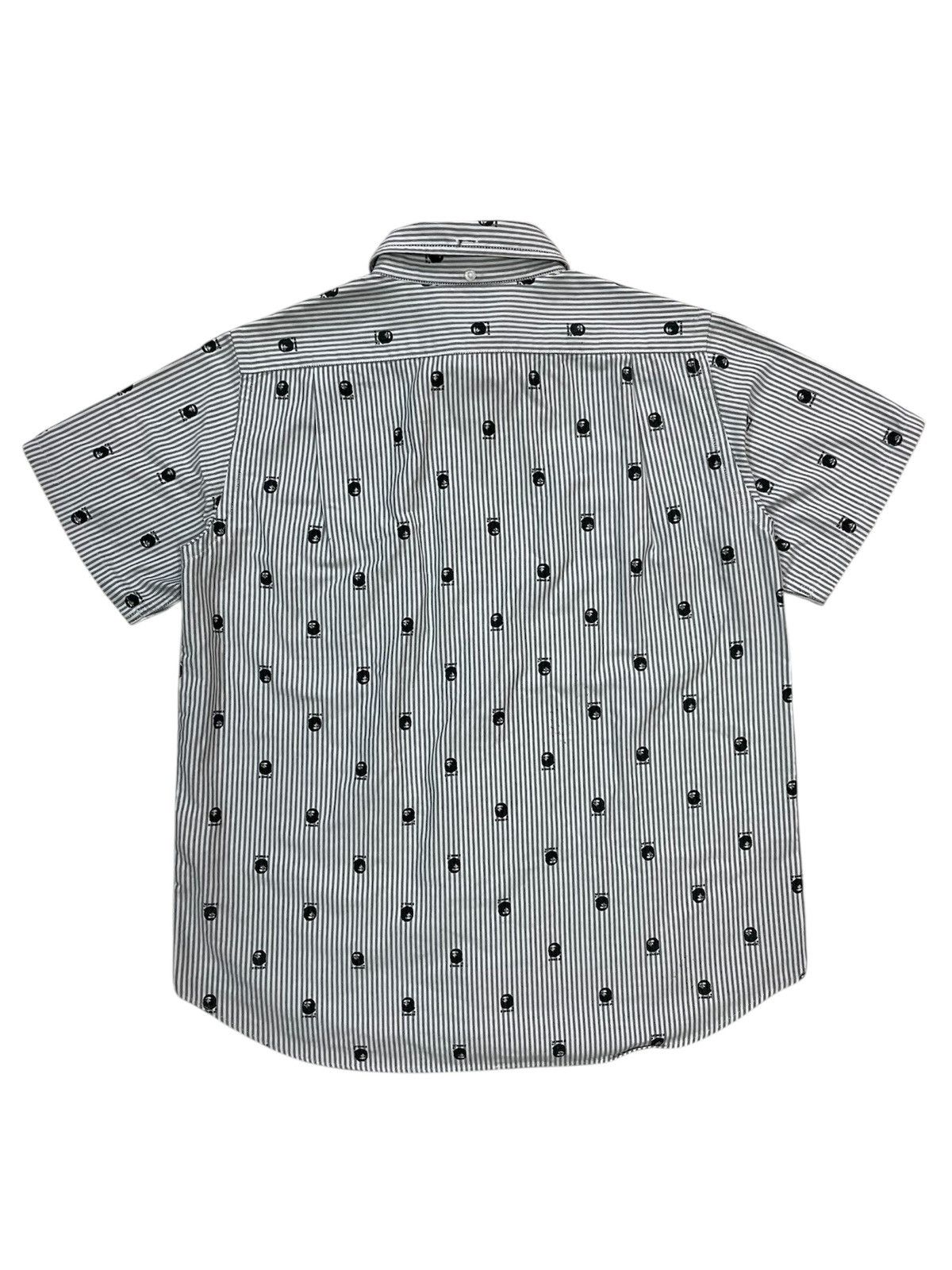 Bape Bape Striped With All Over Bape Head Print Shirt Size S / US 4 / IT 40 - 2 Thumbnail