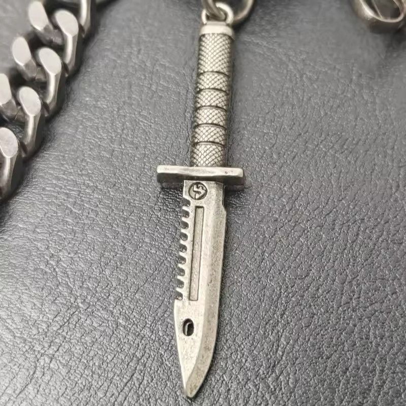 Japanese Brand × Vintage Vintage Keychain Jeans Chain Skull Dagger Belt Chain Size ONE SIZE - 9 Thumbnail
