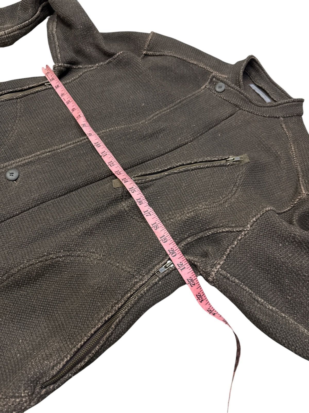 Issey Miyake 1982 ISSEY MIYAKE WAXED UPHOLSTERY SACK PATTERN HEAVY JACKET Size US L / EU 52-54 / 3 - 15 Thumbnail