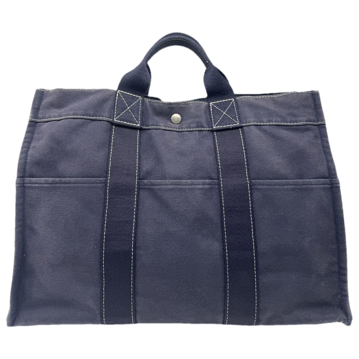 Other Hermès Navy Cotton Handbag Size ONE SIZE - 1 Thumbnail