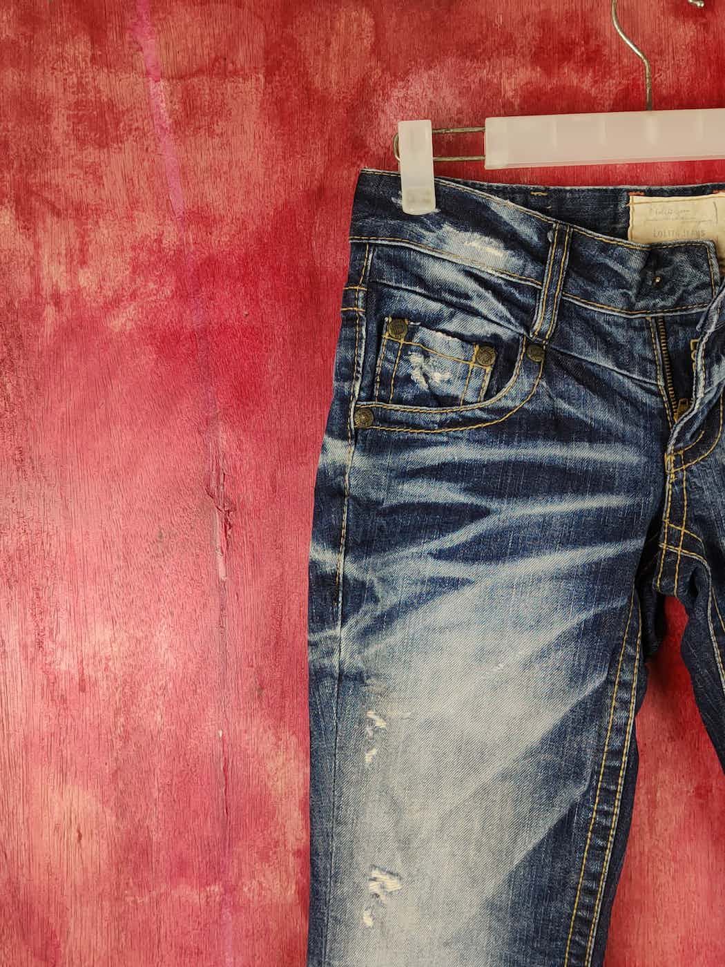If Six Was Nine DL Lolita Distressed faded ripped Bootcut jeans Denim #S1539 Size 28" / US 6 / IT 42 - 16 Thumbnail