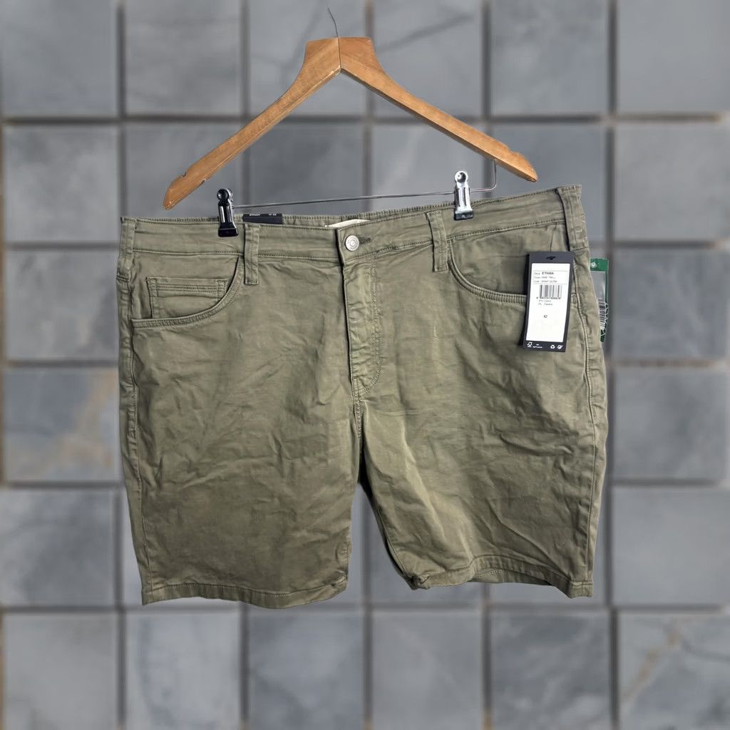 Mavi Mavi Mens 42 Green Ethan Sage Twill Straight Short Chino Casual Stretch Size US 42 / EU 58 - 1 Thumbnail