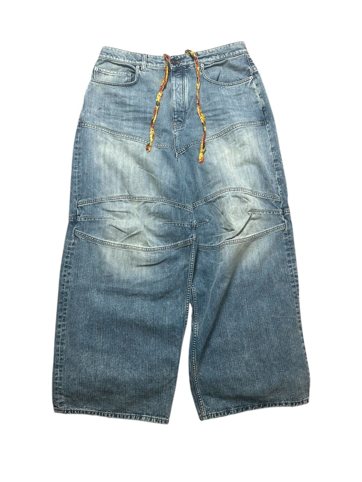 デニム・ジーパン BALENCIAGA SS25 Denim baggy jeans (824300TSW71 4011) Balenciaga Dark Blue Cotton Denim Jeans | italist