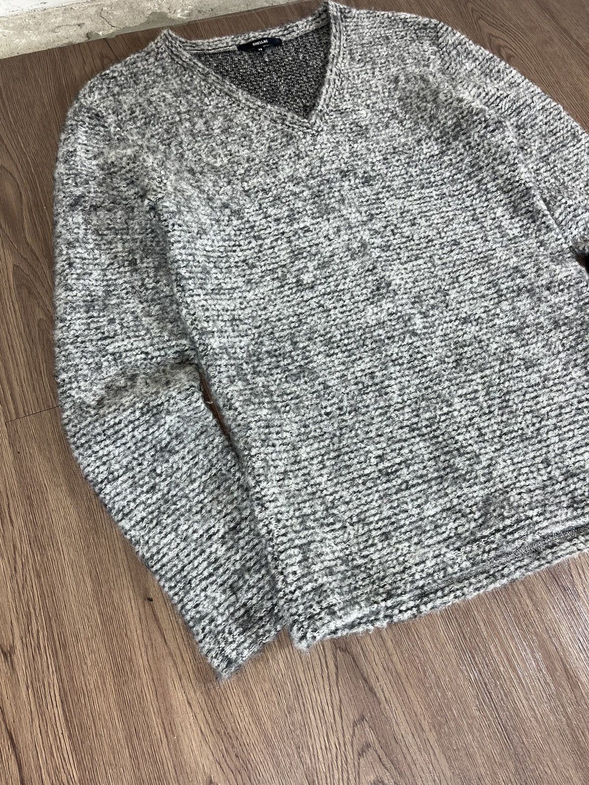 Shellac Shellac Grey Mix V-Neck Knit Sweater Size US M / EU 48-50 / 2 - 4 Thumbnail