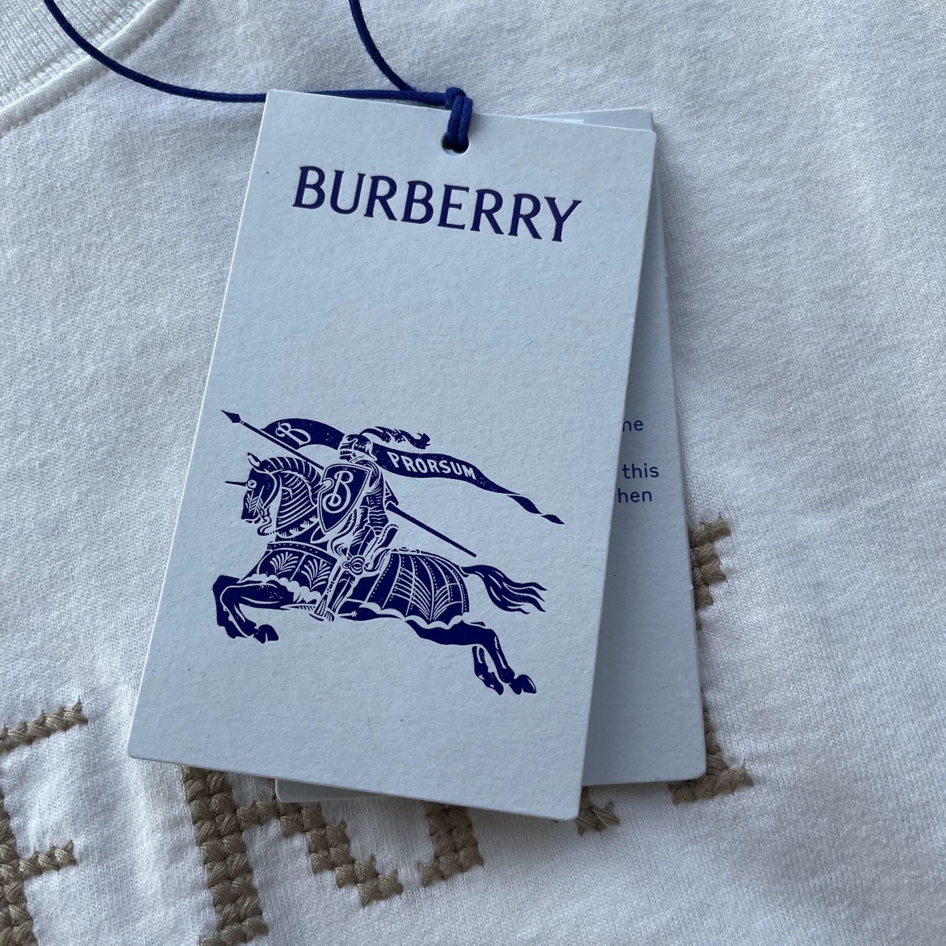 Burberry BURBERRY ss25 X-Stitch Eq Tee Women Chalk White XS Size XS / US 0-2 / IT 36-38 - 4 Thumbnail