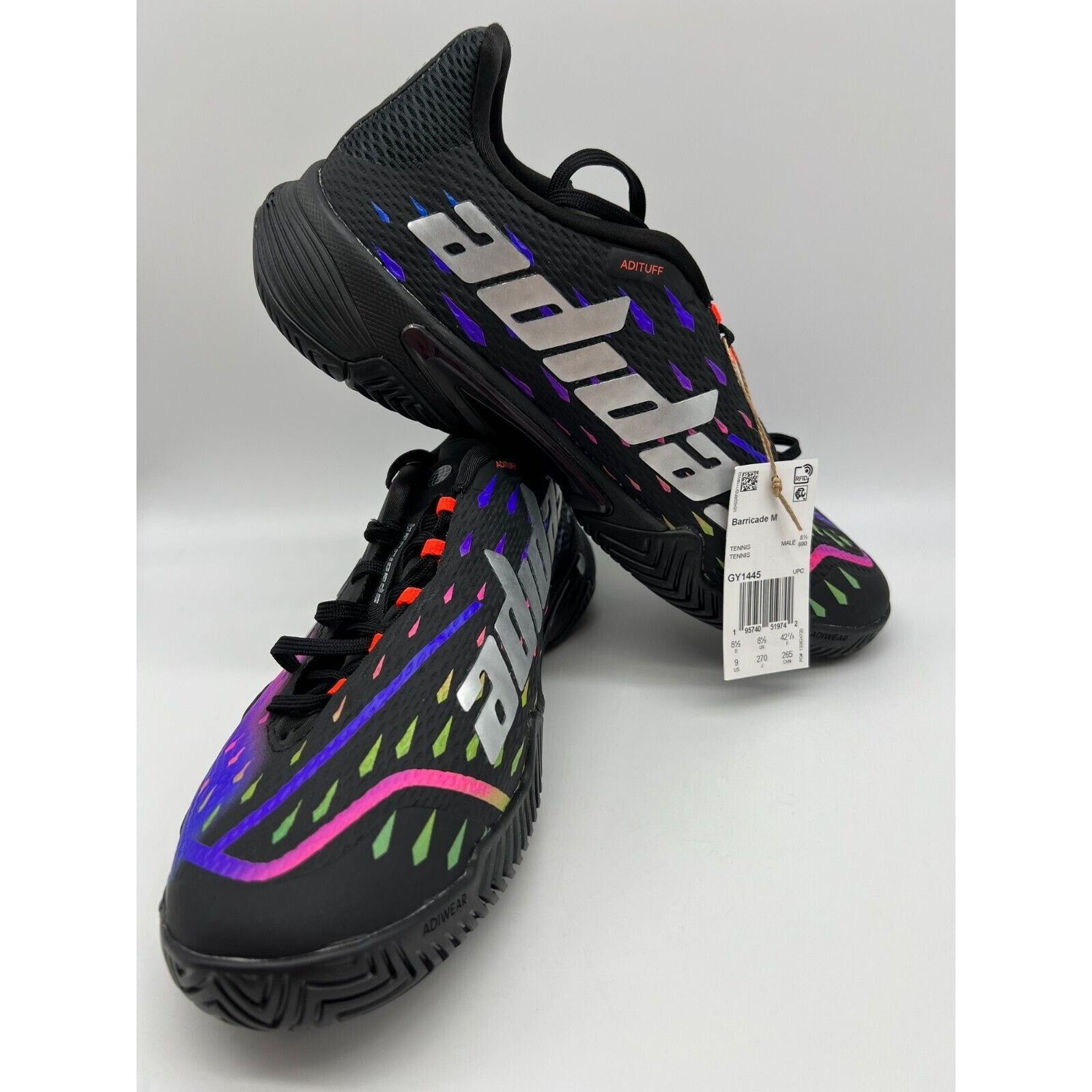 Adidas adidas Barricade Men Tennis Shoes Core Black GY1445 Size 9 Size US 9 / EU 42 - 5 Thumbnail