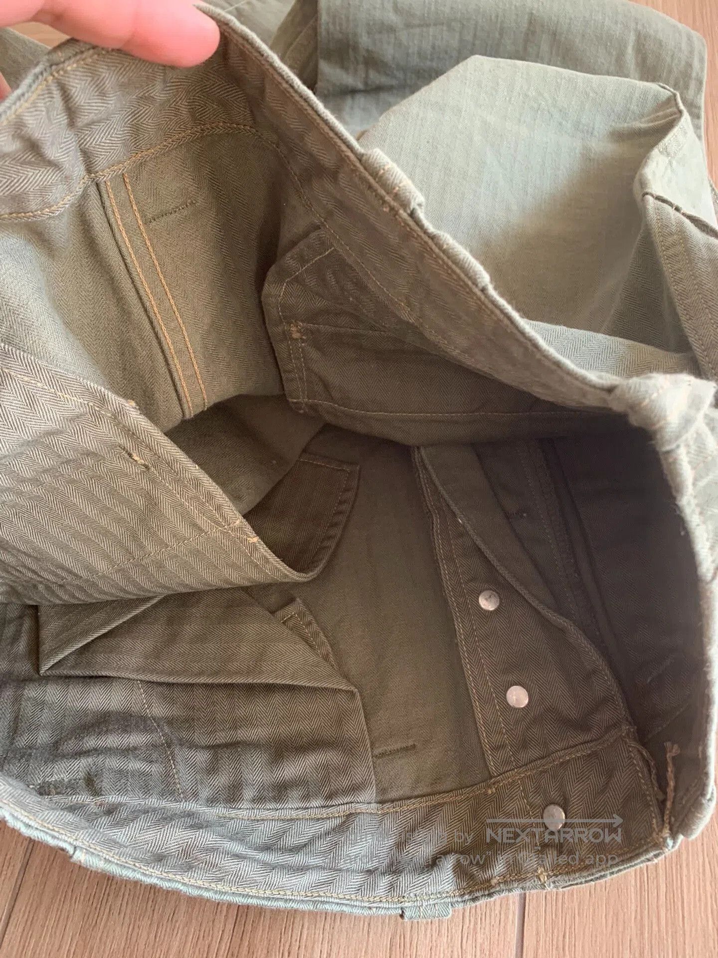 Freewheelers FREEWHEELERS Herringbone Heavyweight Military Pants. Size US 32 / EU 48 - 3 Thumbnail