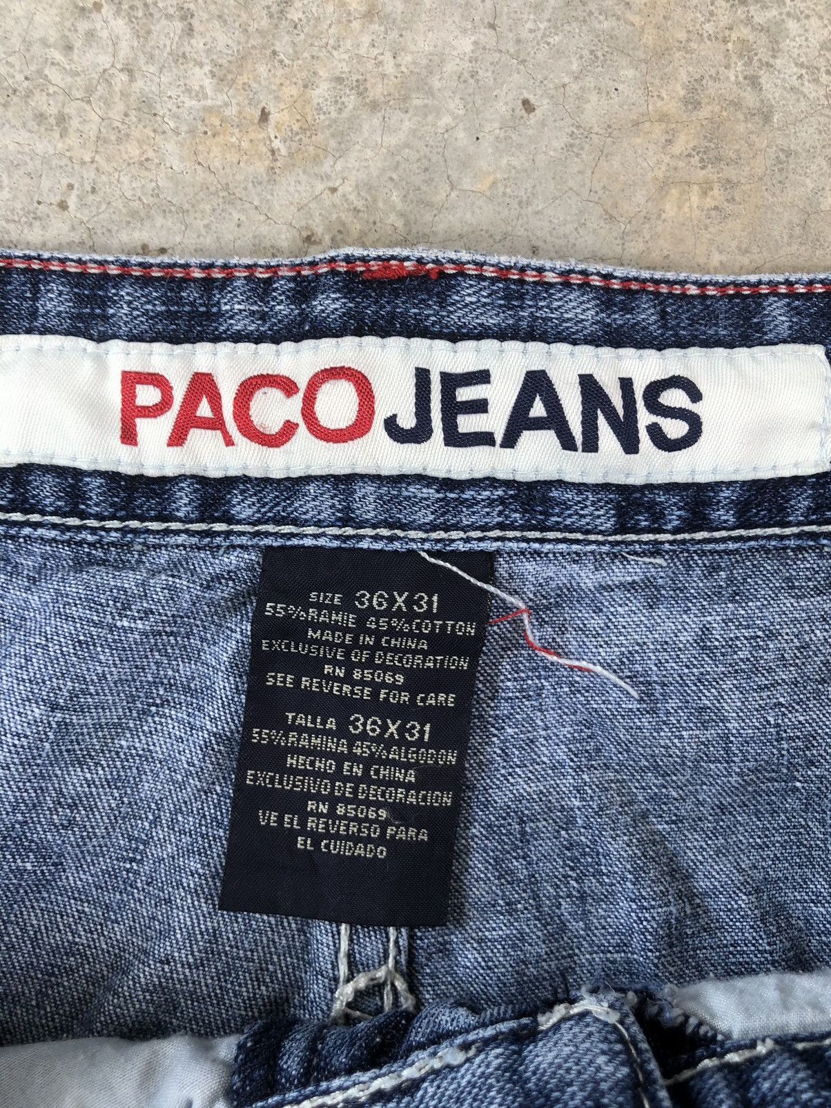 Japanese Brand Vintage Paco Embroidered Jeans Baggy Jeans Hip Hop Size US 36 / EU 52 - 17 Thumbnail