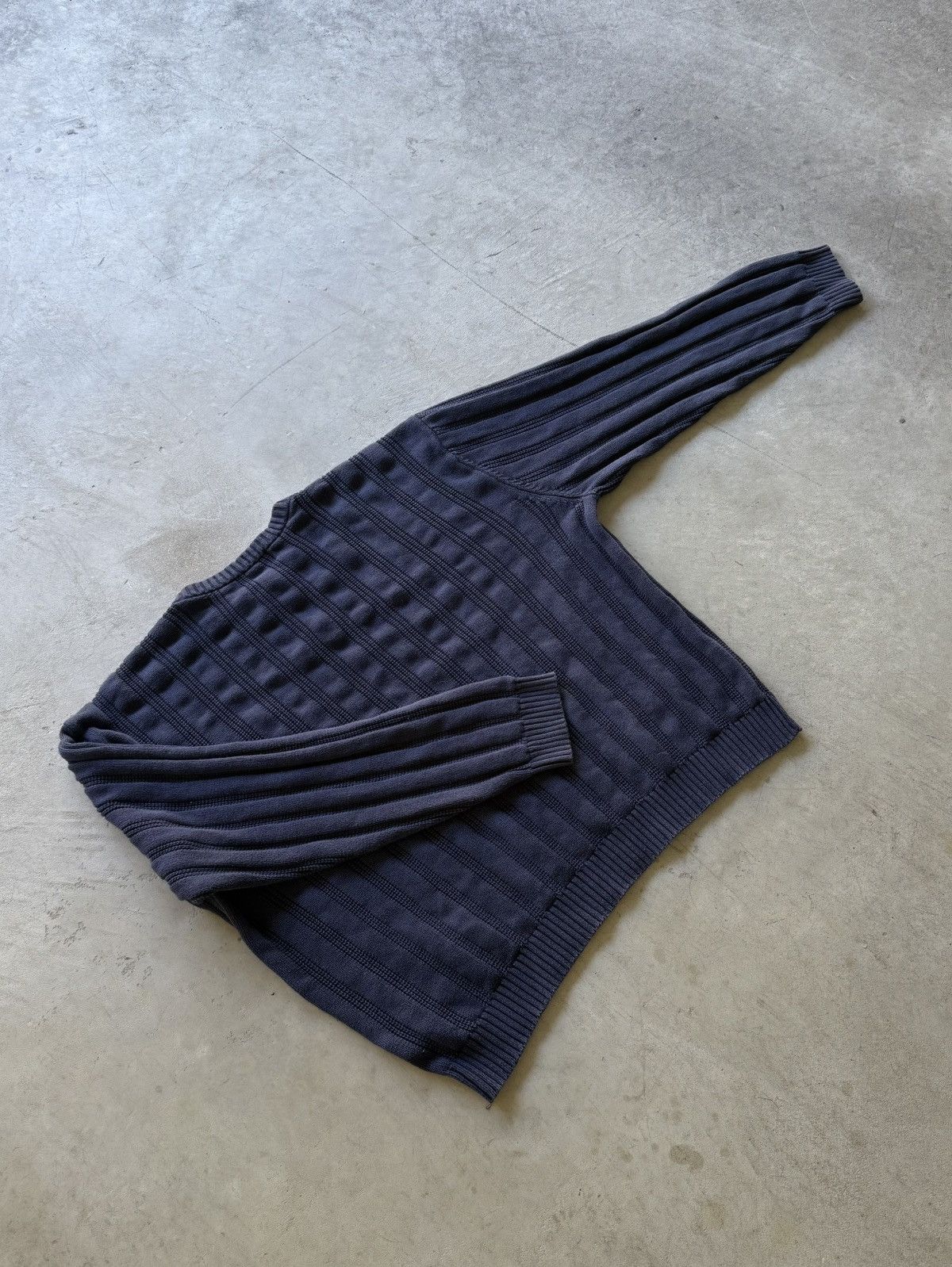 Chaps Vintage Retro Chaps Navy Blue Pullover Cable Knit Sweater Size US XL / EU 56 / 4 - 4 Thumbnail