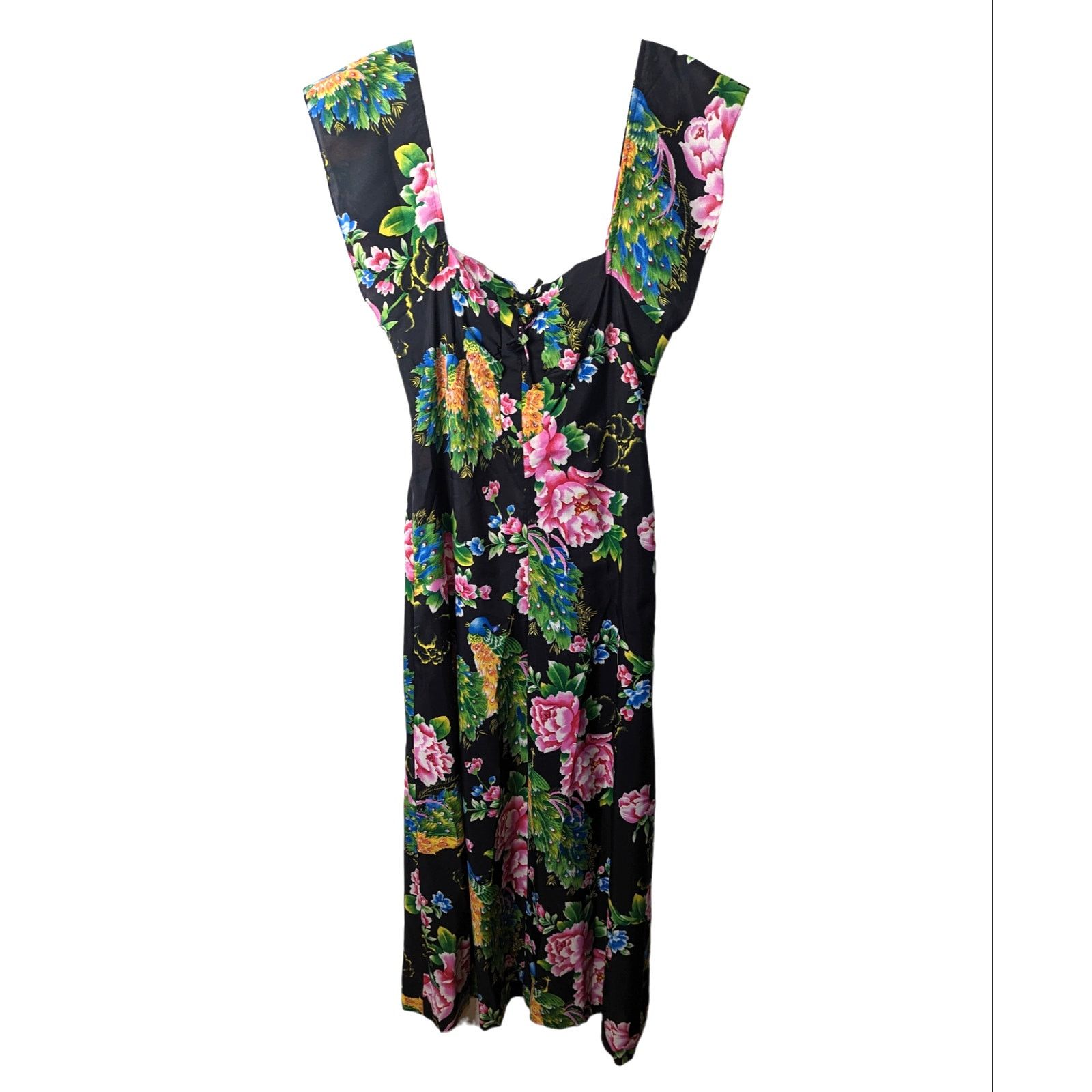 Vintage 60 s Sears Hawaiian Fashions Floral Maxi Dress Dresses