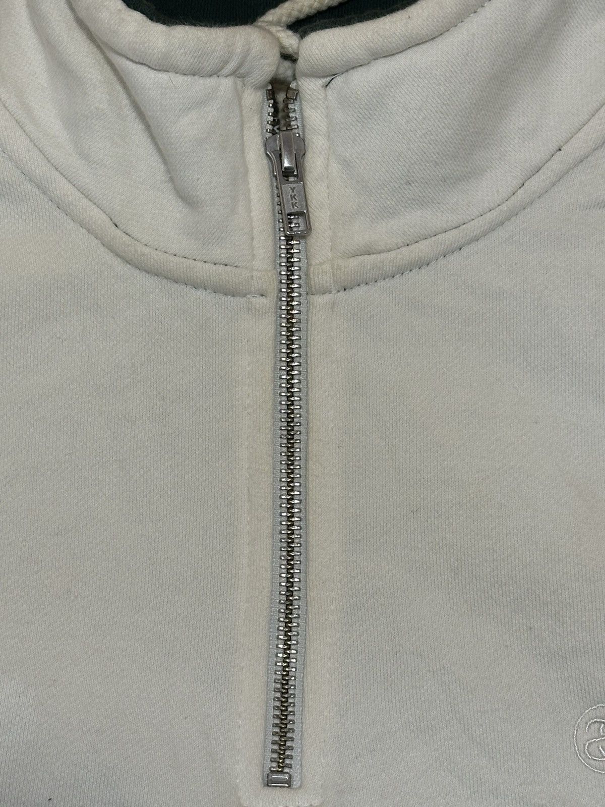 Stussy Stüssy two-tone half-zip fleece sweatshirt featuring a cream Size US M / EU 48-50 / 2 - 7 Thumbnail