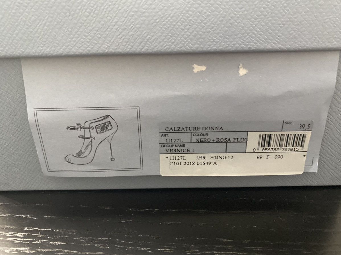 Prada PRADA Patent Leather Rubber Logo D’Orsay High Heel Pumps Size US 9.5 / IT 39.5 - 7 Thumbnail