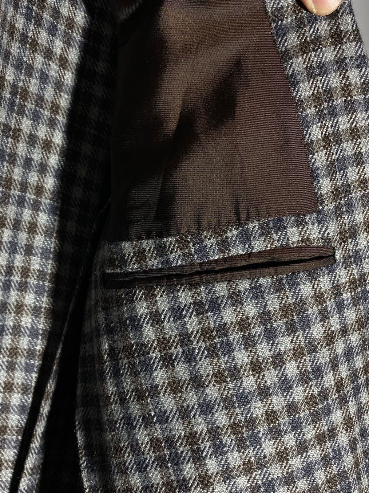 Ermenegildo Zegna Ermenegildo Zegna Soft-Constructed Checked Cashmere Blazer Size 48R - 19 Thumbnail