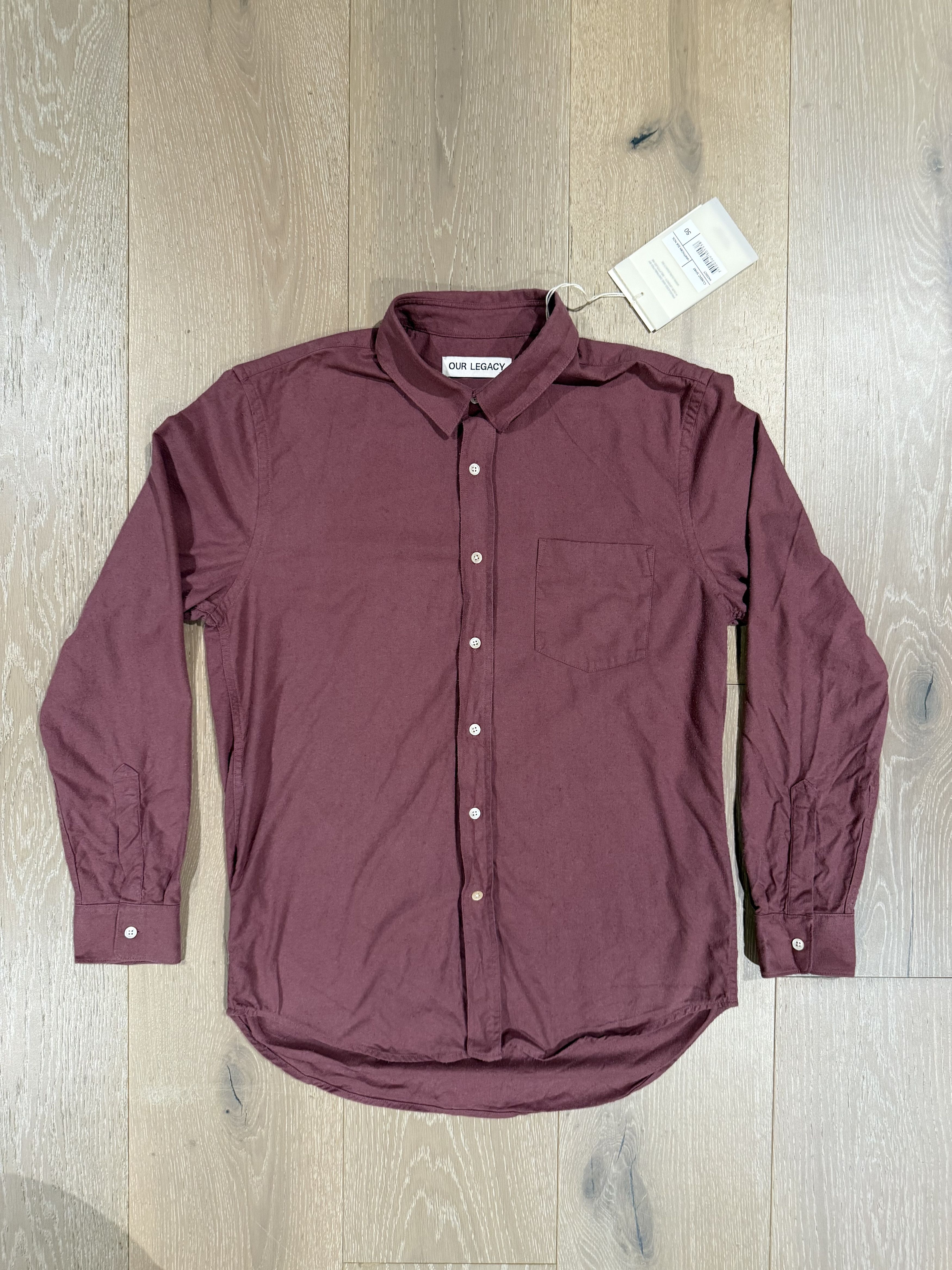 Our Legacy 💚 2022 Our Legacy Silk Noil Classic Shirt Hawthorn Size 50 Size US M / EU 48-50 / 2 - 6 Thumbnail