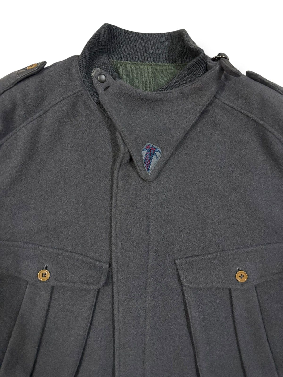 Other Vintage 90s Olivier Massuger Paris Wool Blend Bomber Jacket Size US M / EU 48-50 / 2 - 4 Thumbnail
