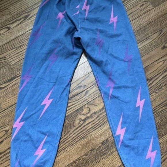 Aviator Nation Aviator Nation Blue, Pink, & Purple Bolt Repeat Sweatpants‎ Size 30" / US 8 / IT 44 - 3 Thumbnail