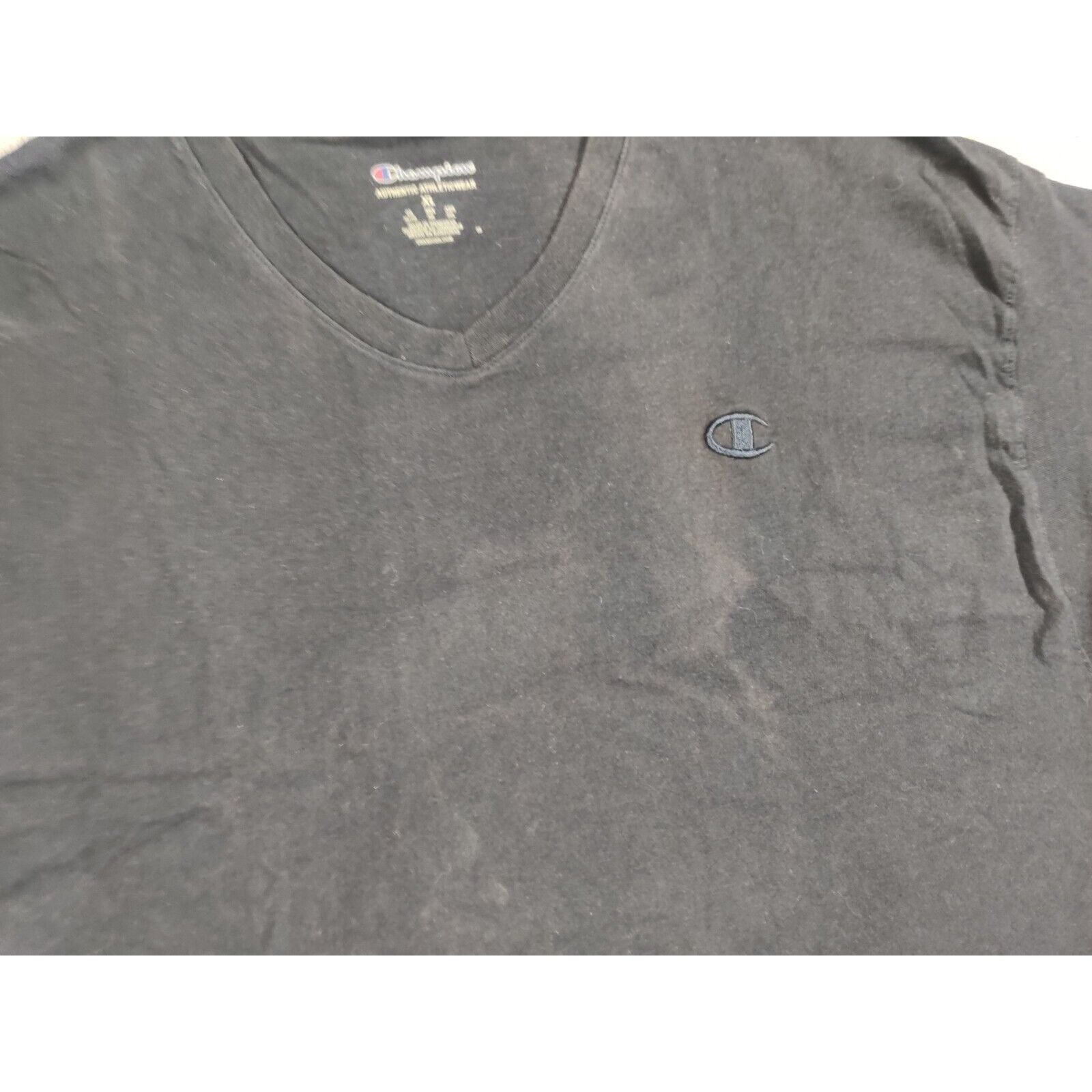 Champion Champion Shirt Adult Mens XL Solid Black Embroidered Logo Size US XL / EU 56 / 4 - 4 Thumbnail