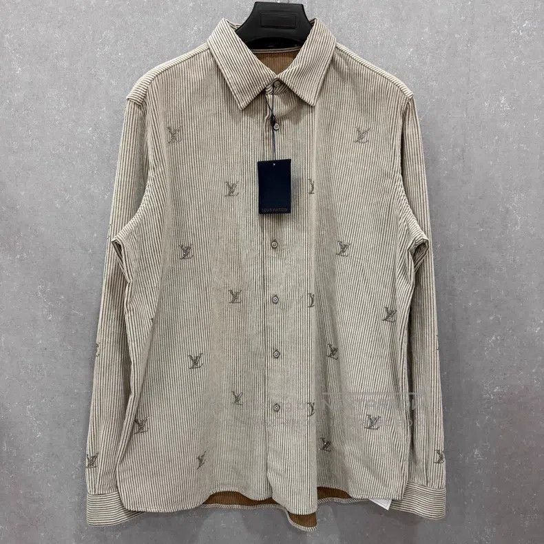 Louis Vuitton Louis Vuitton Rhinestone corduroy striped shirt jacket Size US L / EU 52-54 / 3 - 3 Thumbnail