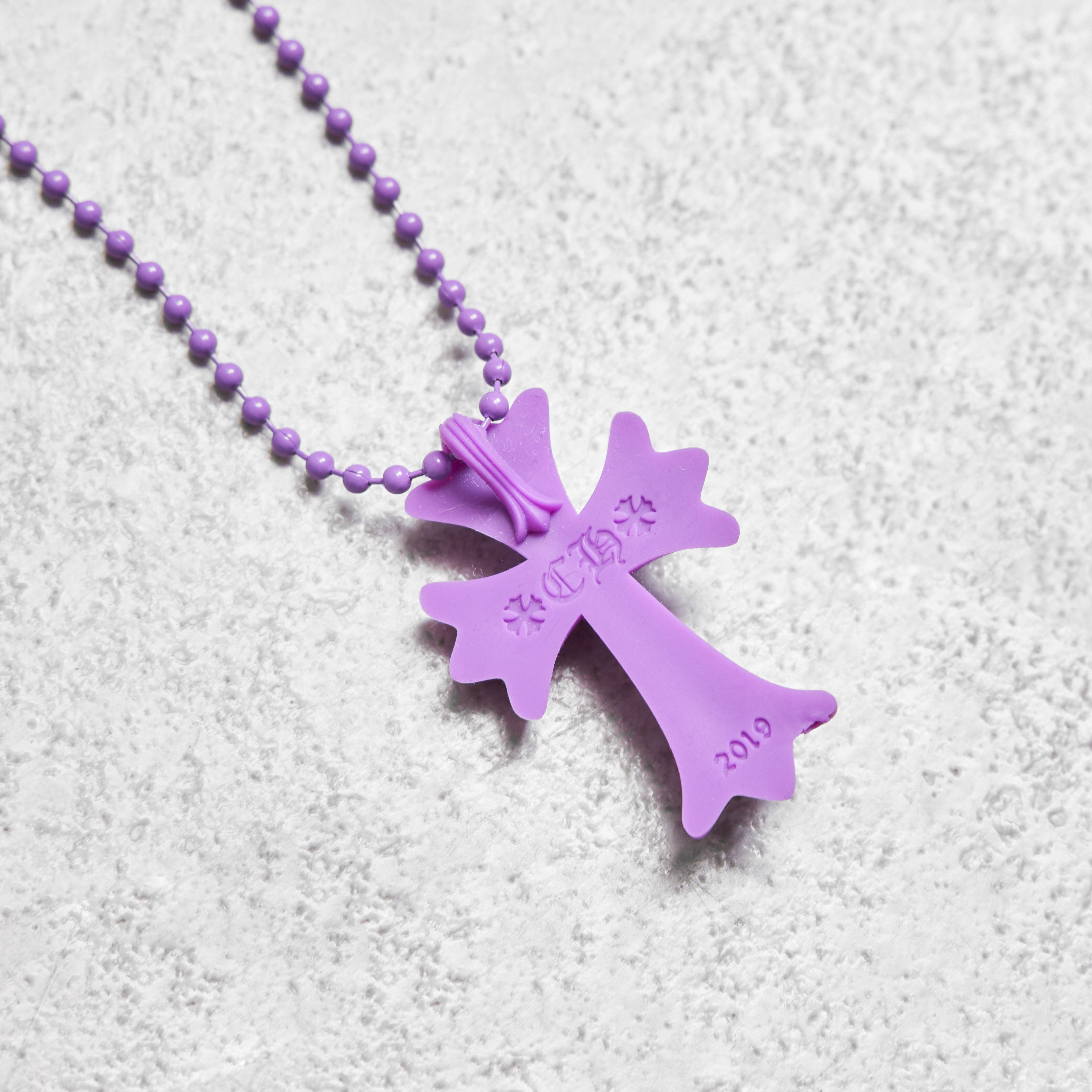 Chrome Hearts Chrome Hearts Silicrome Cross Necklace Purple Size ONE SIZE - 3 Thumbnail