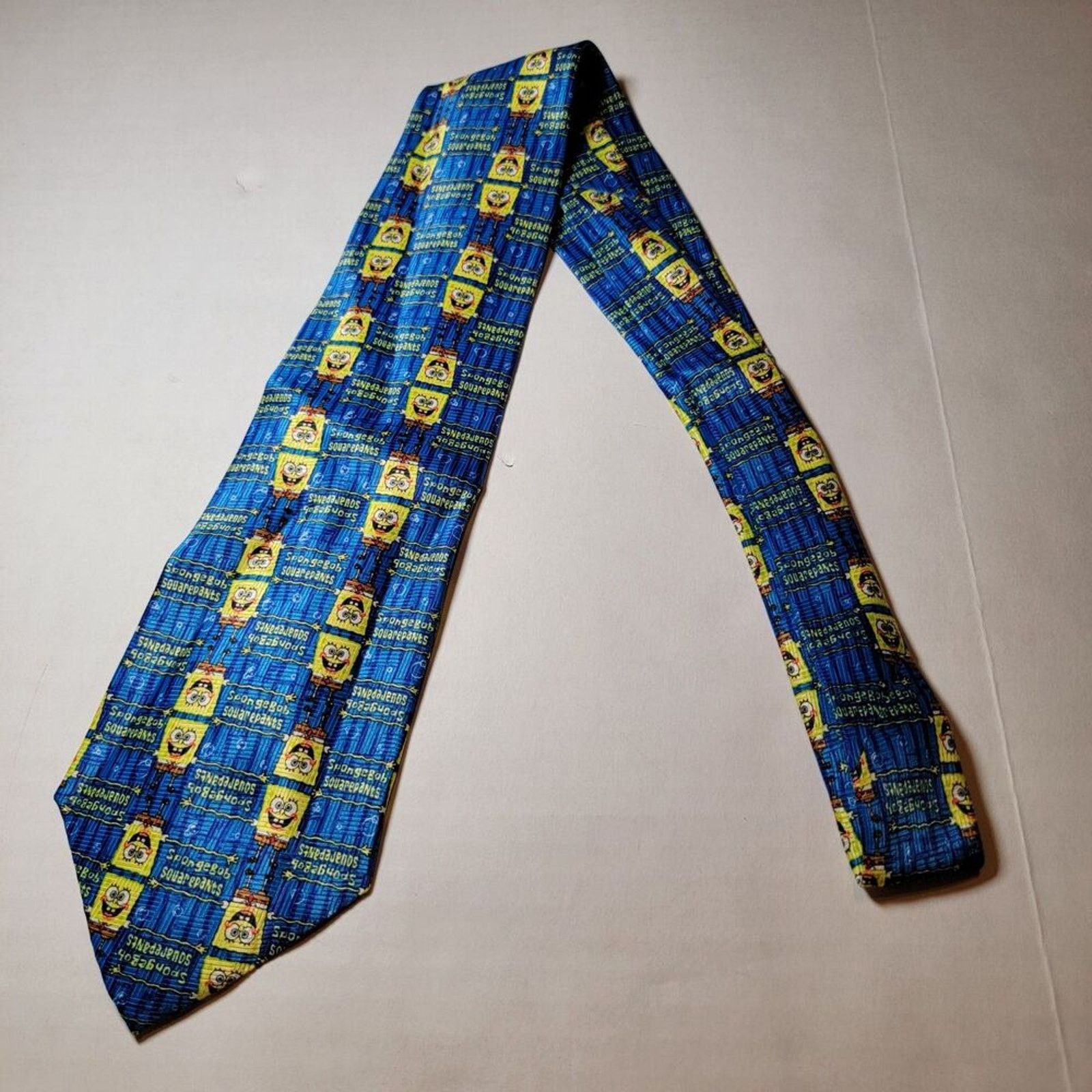Nickelodeon Nickelodeon Tie Navy Blue Sponge Bob Square Pants Size ONE SIZE - 3 Thumbnail