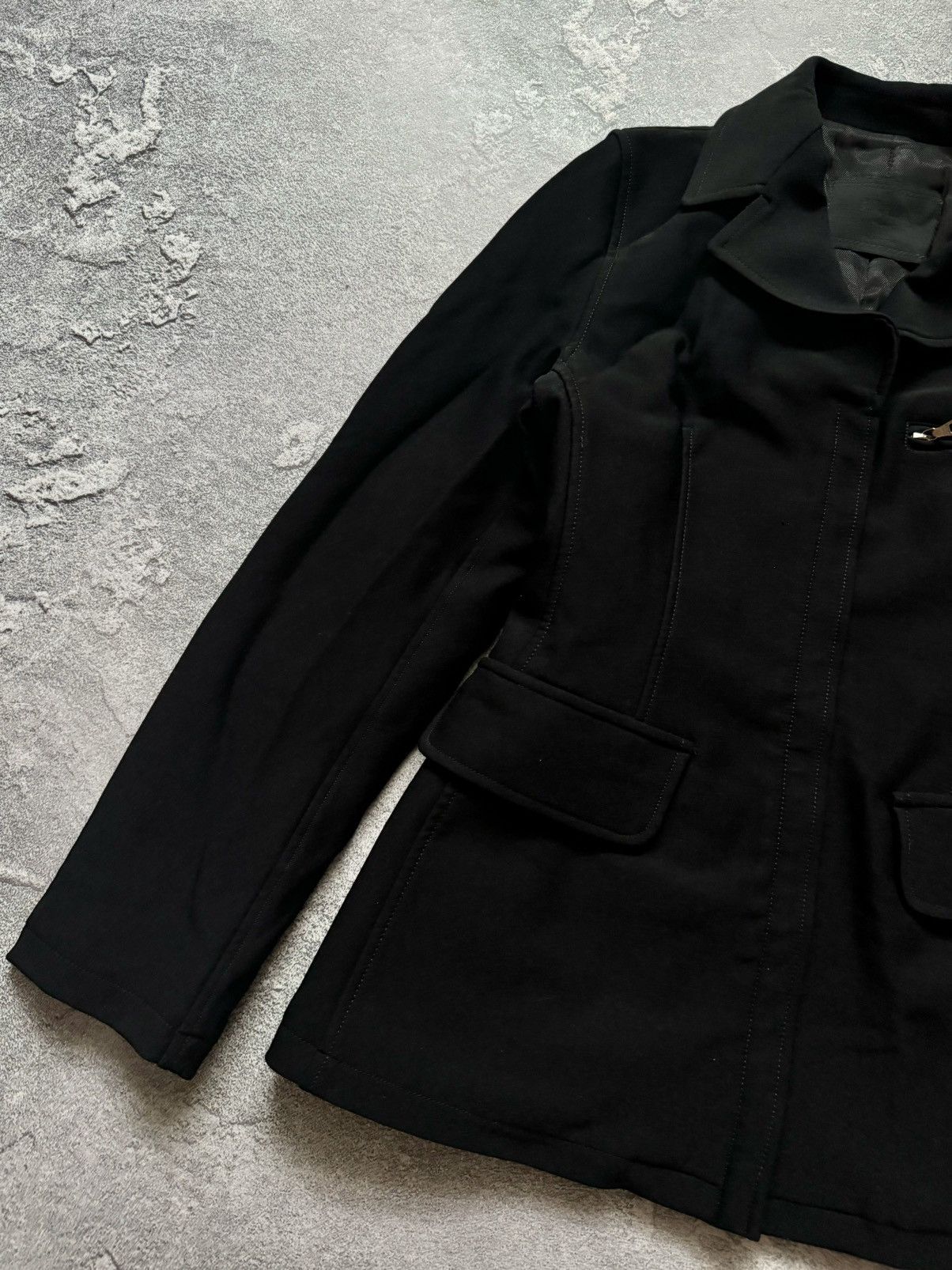 Designer × Prada Prada Milano M black zip cropped coat jacket blazer Wmns Size M / US 6-8 / IT 42-44 - 7 Thumbnail