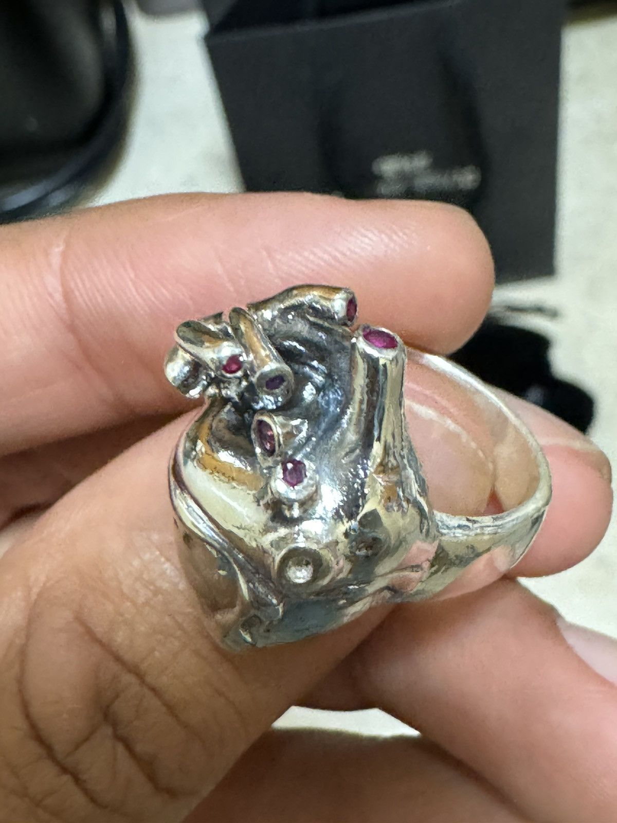 The Great Frog The Great Frog Strange Fruit Anatomical Heart Ring Size ONE SIZE - 4 Thumbnail