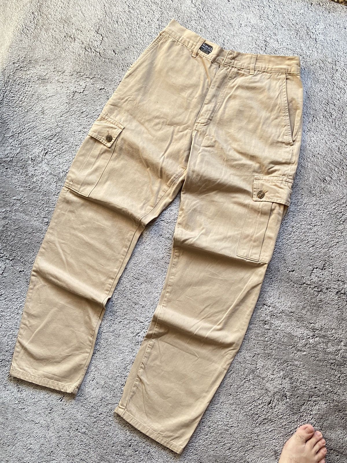 Versace Jeans Couture × Vintage Vintage Versace Distressed Cargo Pants Size US 31 - 14 Thumbnail