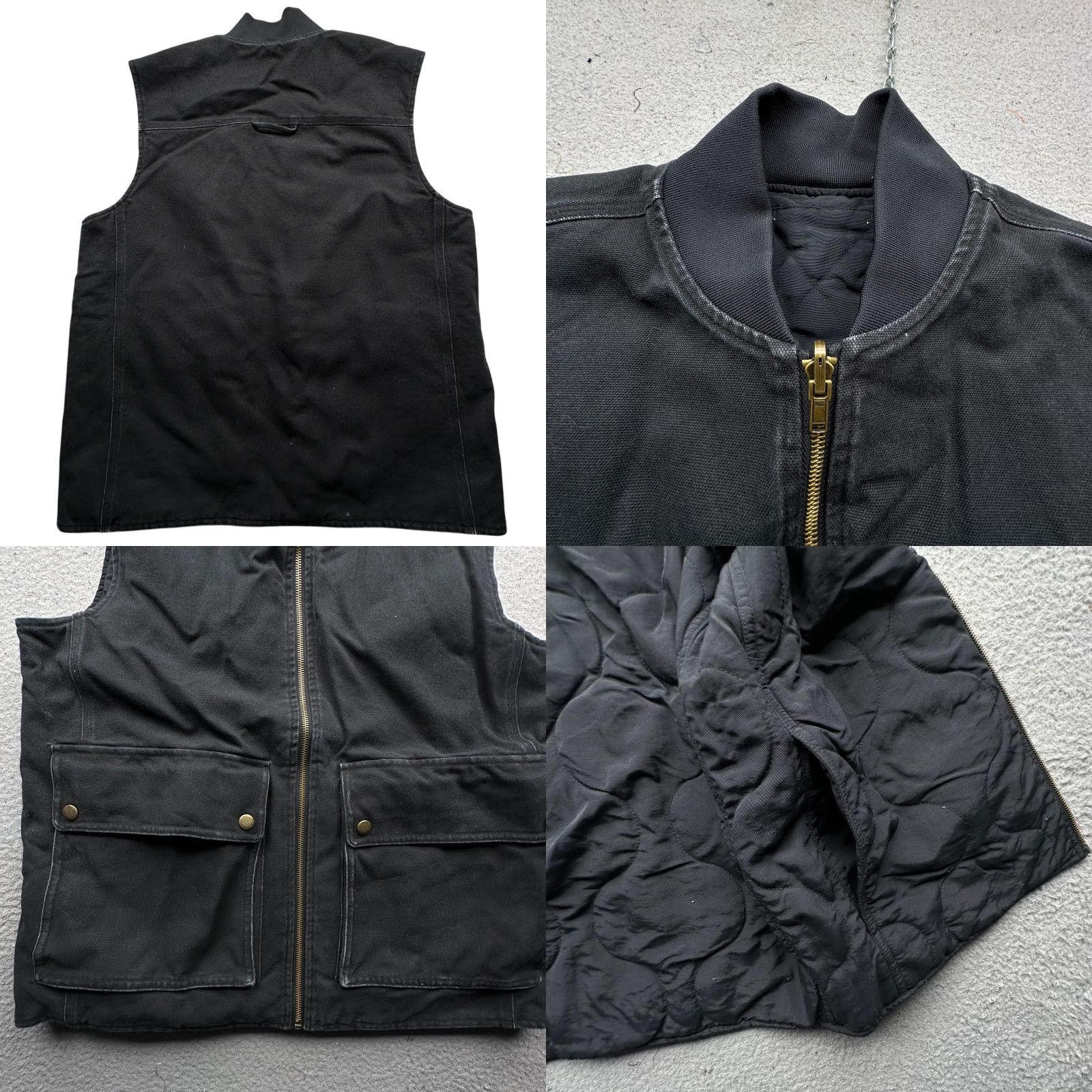 Aime Leon Dore Aime Leon Dore Reversible Quilted Duck Canvas Vest Jacket Mens M Black Size US M / EU 48-50 / 2 - 8 Thumbnail