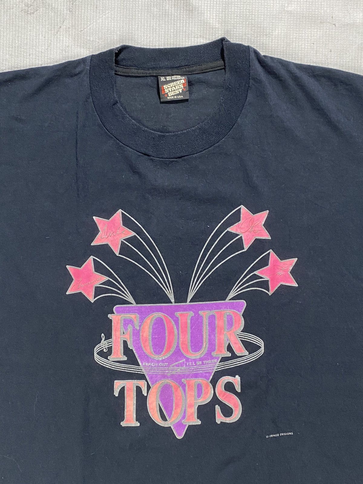 Band Tees Vintage Four Tops Reach Out I’ll Be There T-shirt Size US XL / EU 56 / 4 - 2 Thumbnail