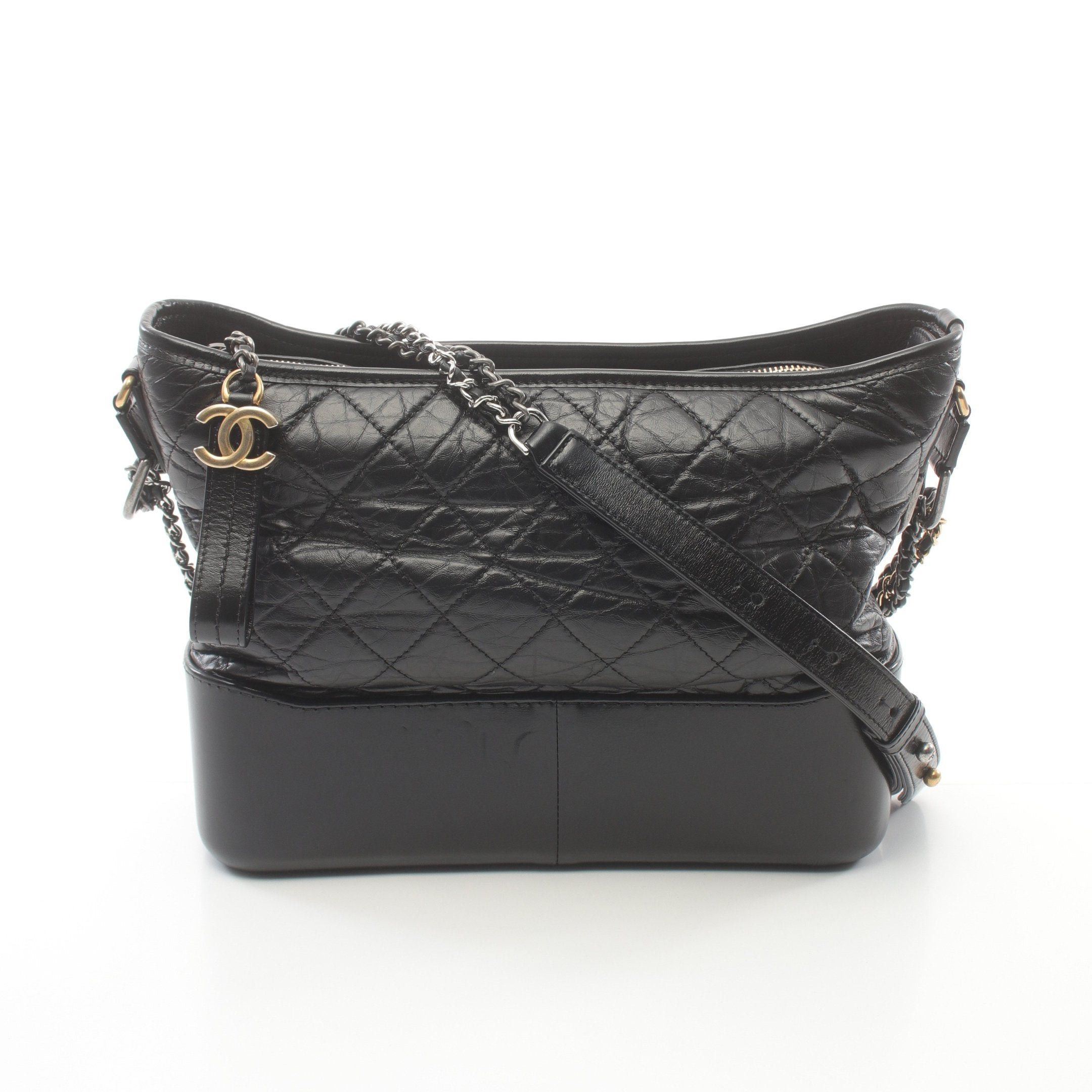 Chanel Gabriel De Chanel Large Hobo Chain Shoulder Bag Leather