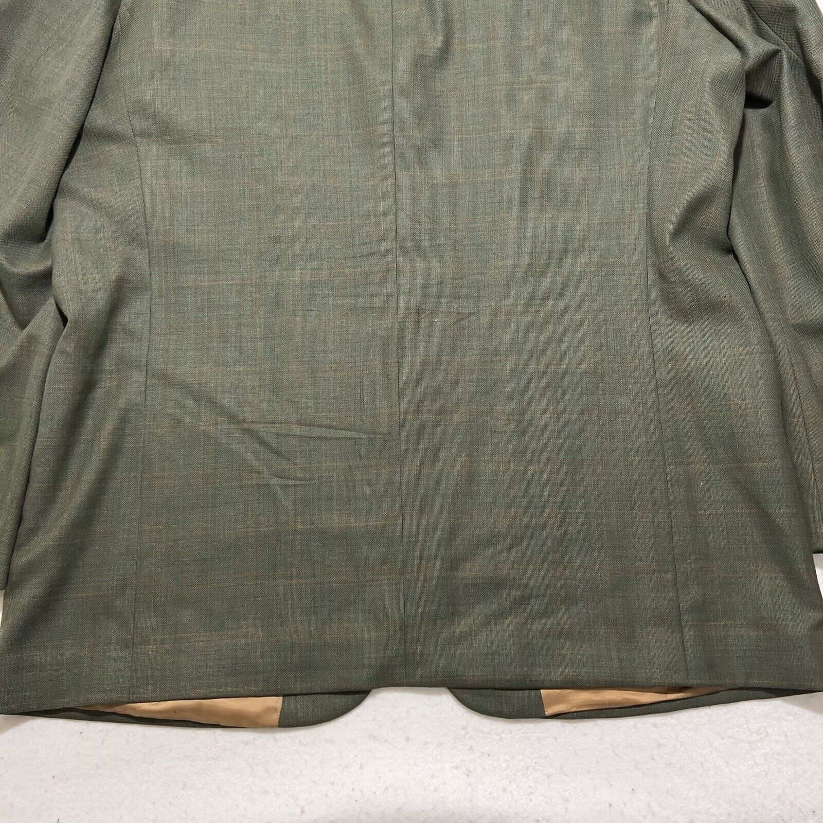Other Cavelli Wool Windowpane Green Suit Jacket Carlanda Italy Size 46L - 18 Thumbnail