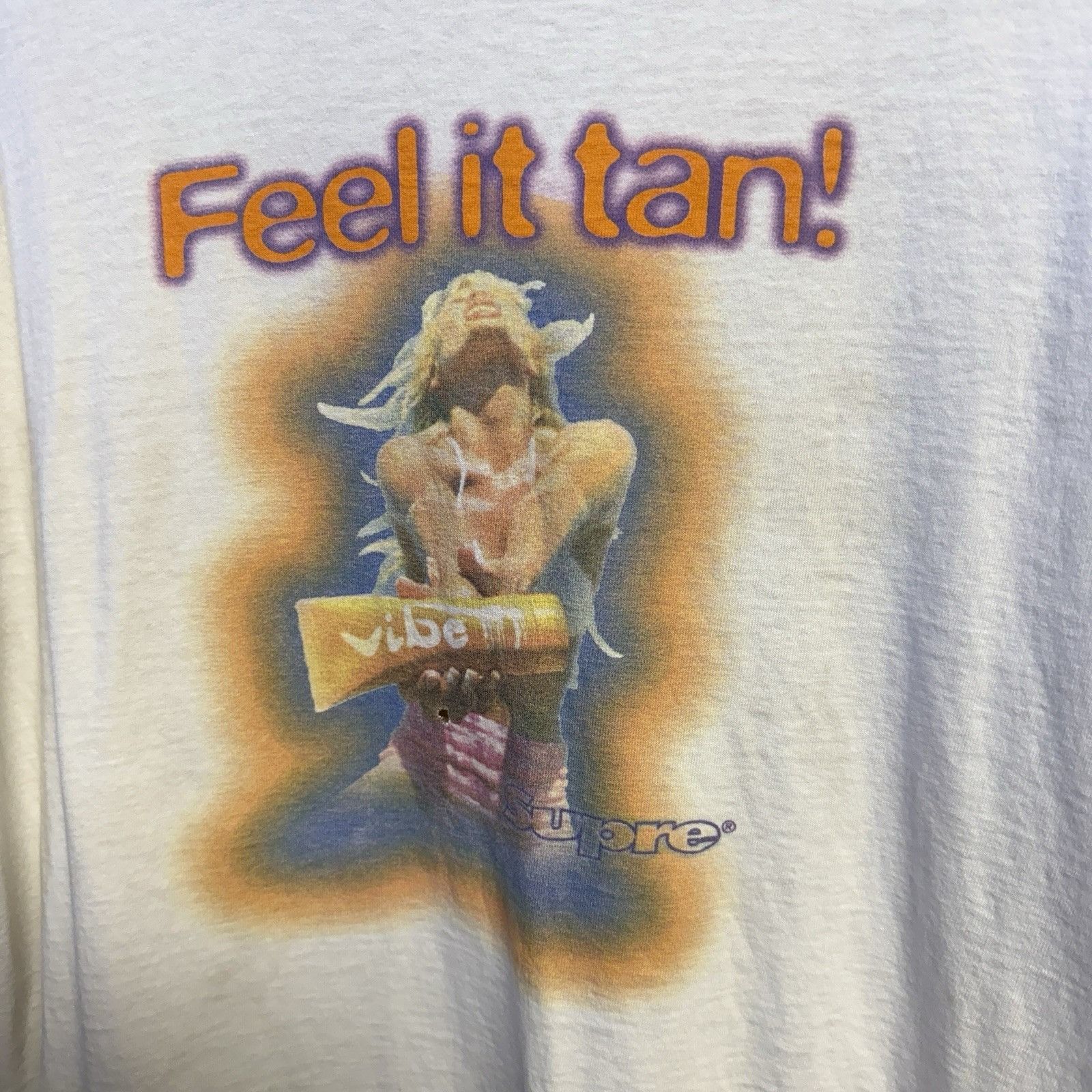 Vintage Vintage Y2k 90s Tanning Lotion T Shirt Mens XL 22.5x26 Girl Size US XL / EU 56 / 4 - 4 Thumbnail