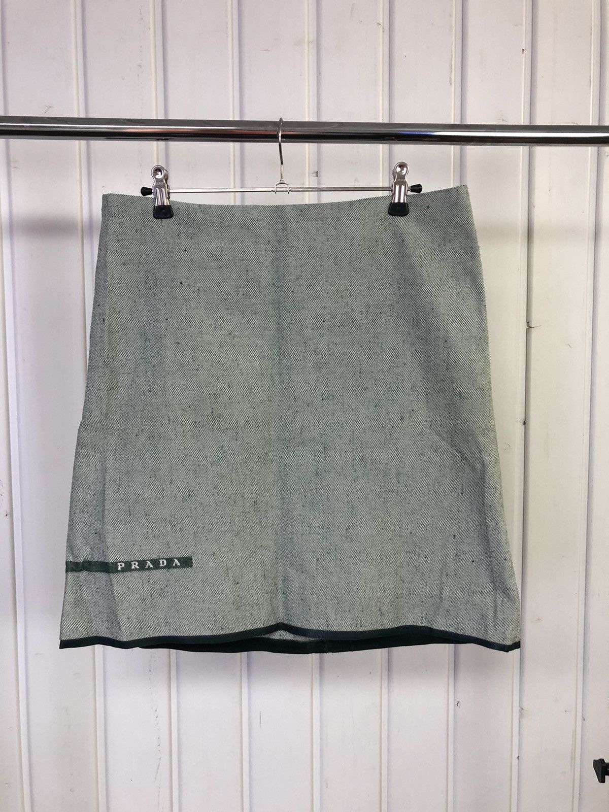Prada Prada - S/S 99 - canvas leather stripe skirt Size 28" / US 6 / IT 42 - 1 Thumbnail