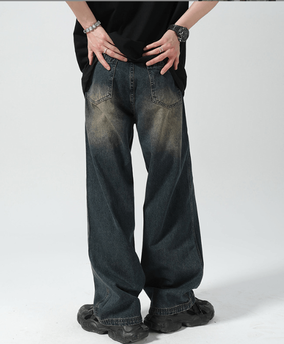 Japanese Brand Japanese wide-leg street versatile retro distressed jeans Size US 34 / EU 50 - 3 Thumbnail