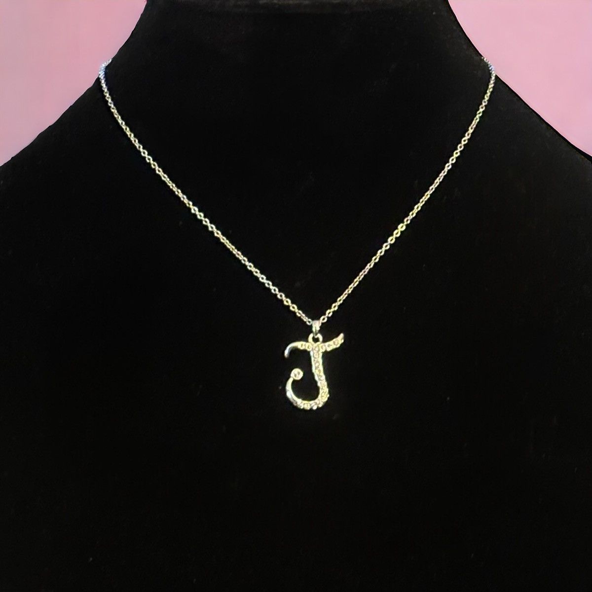 Other Paved letter J pendant necklace Size ONE SIZE - 1 Thumbnail