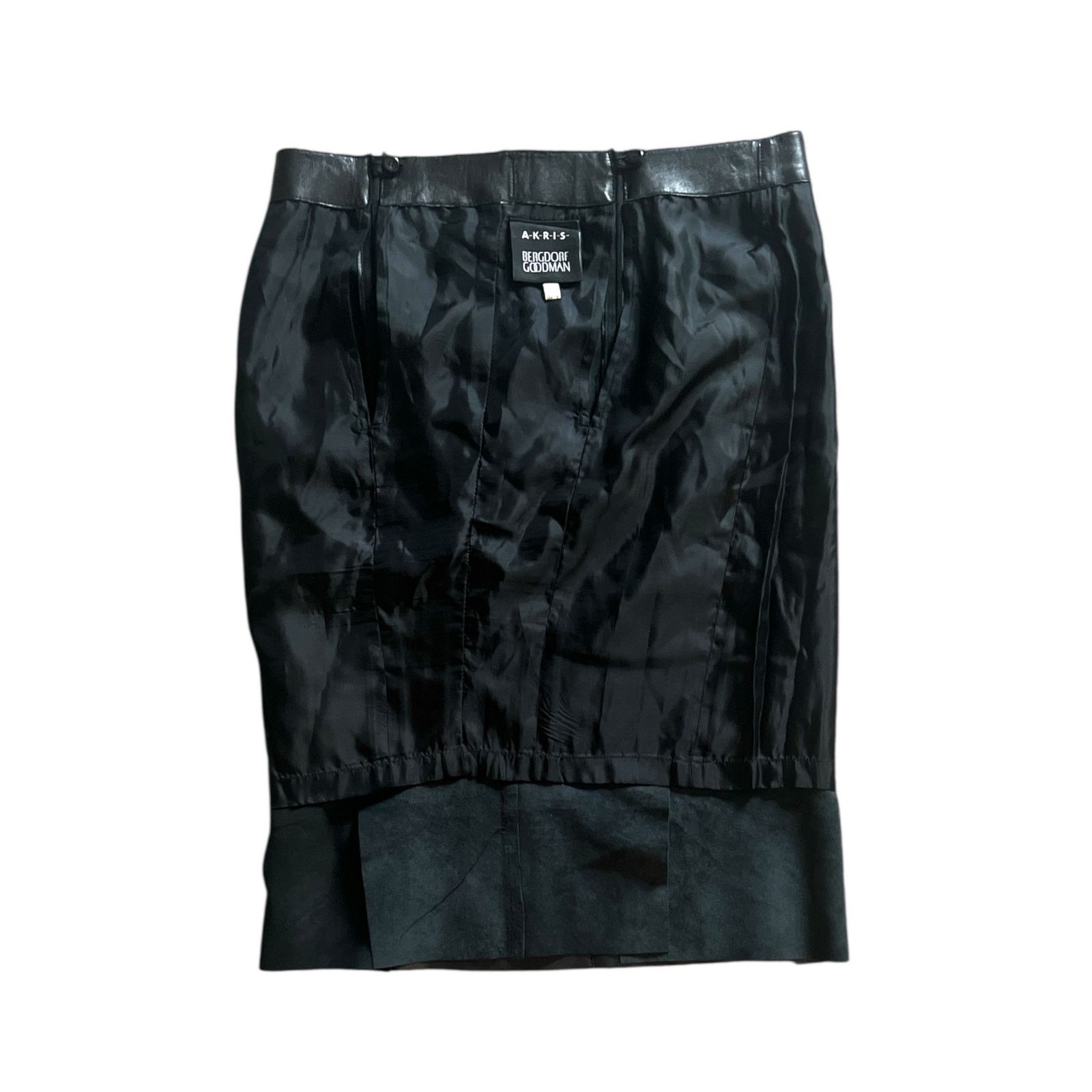 Akris Akris Bergdorf Goodman 100% Lamb Nappa Leather Skirt Size 6 Size 28" / US 6 / IT 42 - 6 Thumbnail