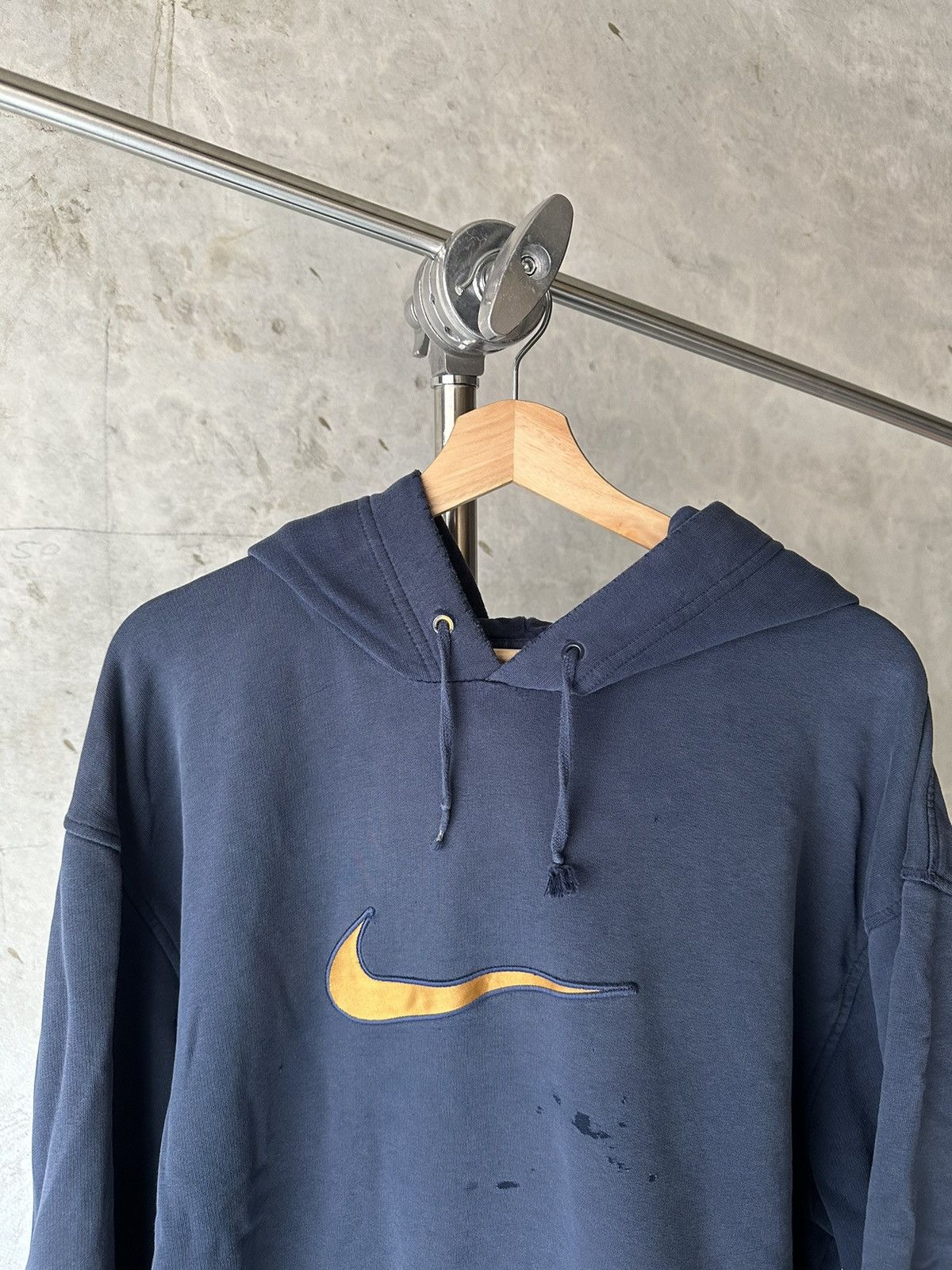 Nike Vintage Y2K Navy Blue Nike Swoosh hoodie Size US XXL / EU 58 / 5 - 3 Thumbnail