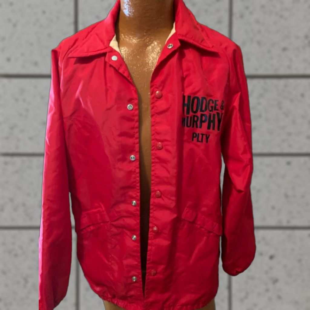Vintage VINTAGE windbreaker King Louie PRO FIT Made USA Small red unisex adult jacket windbreaker button up 80s style FONT Size US S / EU 44-46 / 1 - 1 Thumbnail