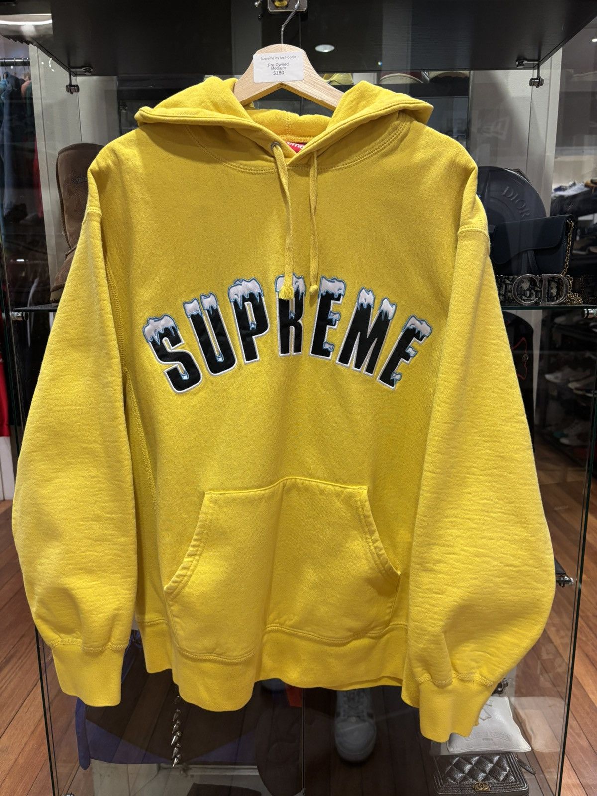 トップス Supreme Icy Arc Hooded Sweatshirt Yellow Supreme Hoodie 20AW Icy Arc Hooded Sweatshirt Medium Cotton