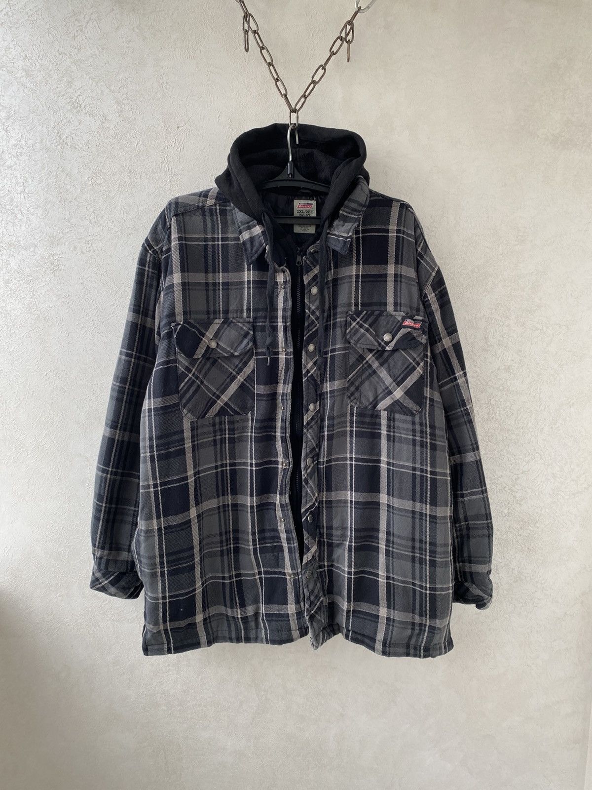 Dickies Plaid Hooded Flannel Jacket