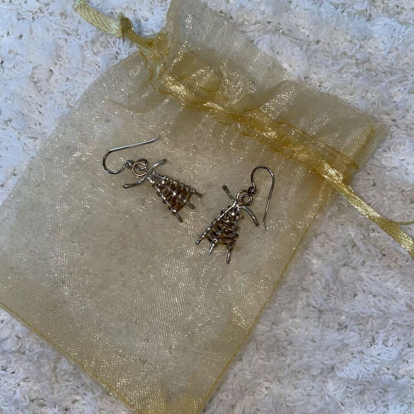 Other Abstract Silver Stick Figure Drop Earrings | Sz OSS Size ONE SIZE - 2 Thumbnail